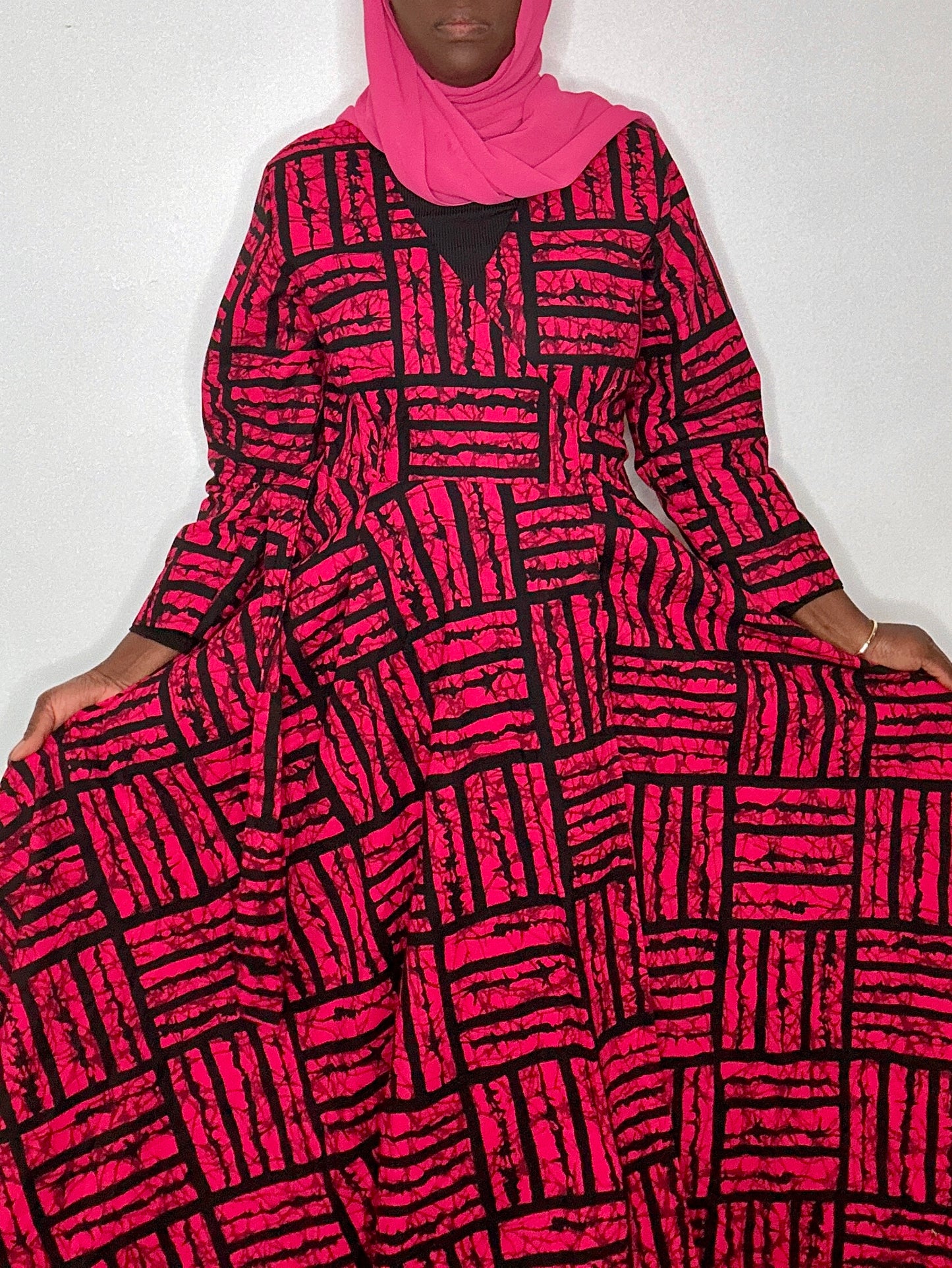 XOXO Ankara Wrap Dress