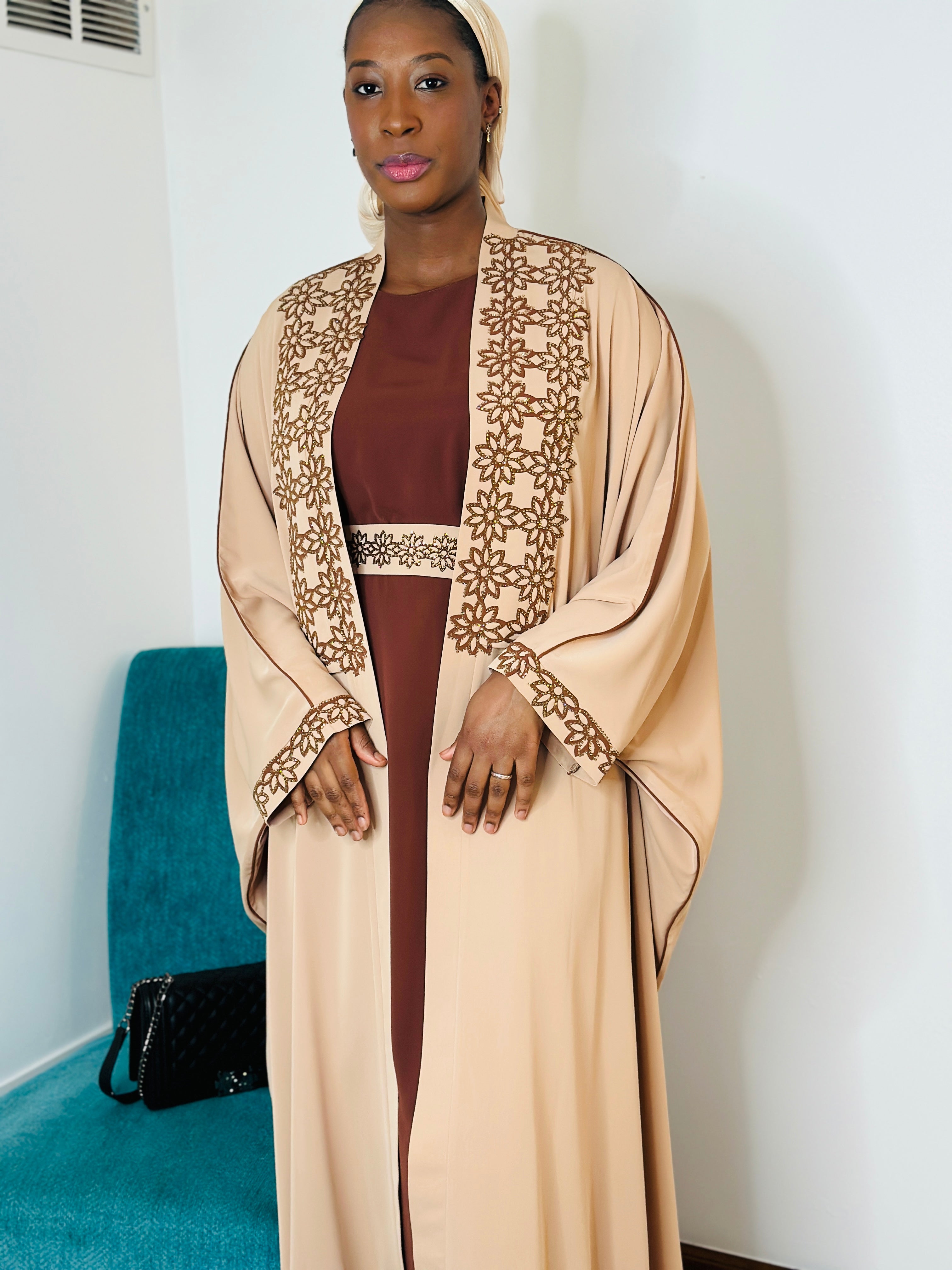 Ayra – Navy Embellished Abaya