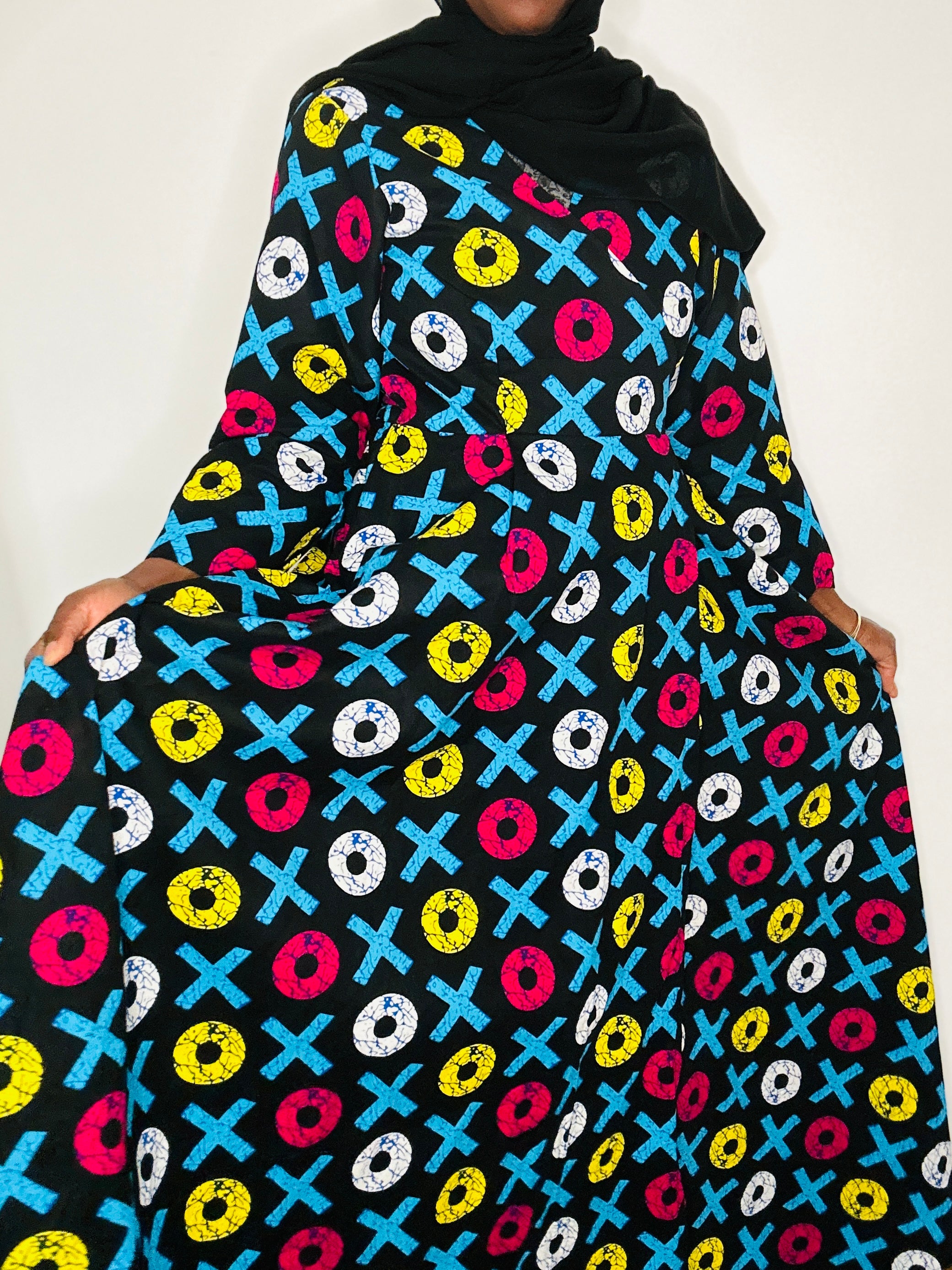 XOXO Ankara Wrap Dress