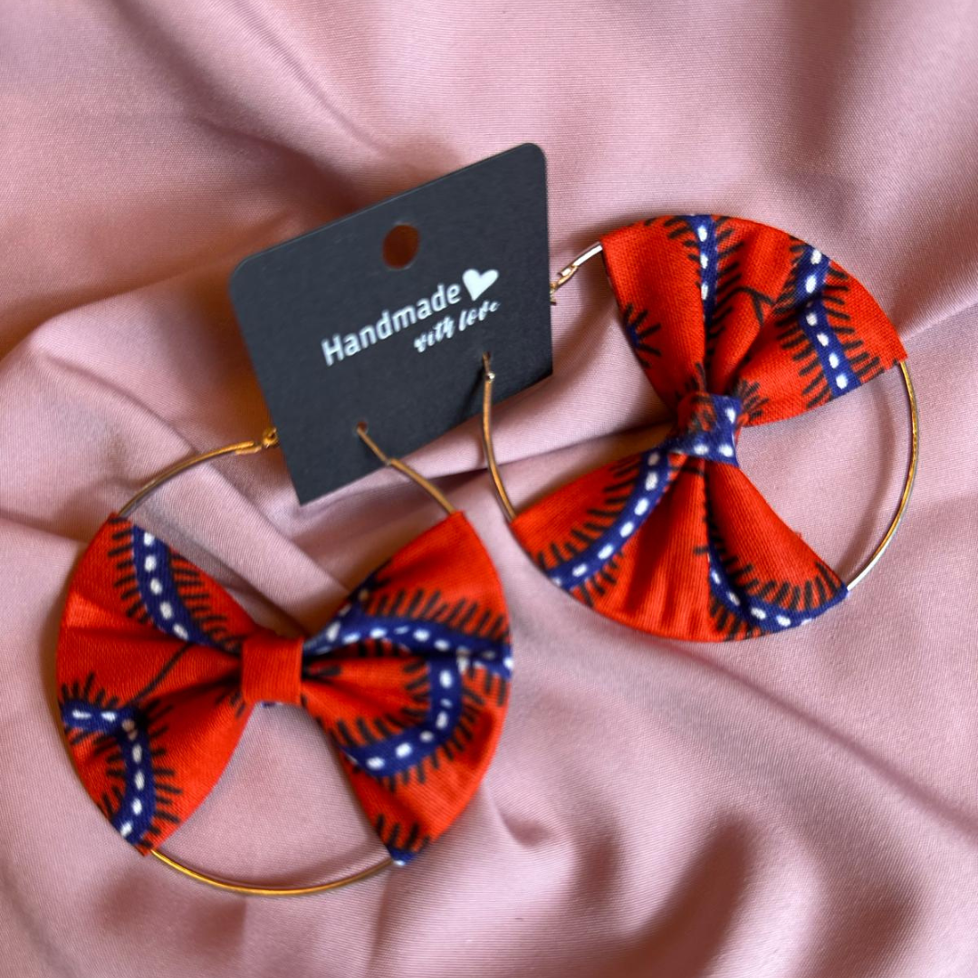 Ankara Wax Handmade Hoop Earrings