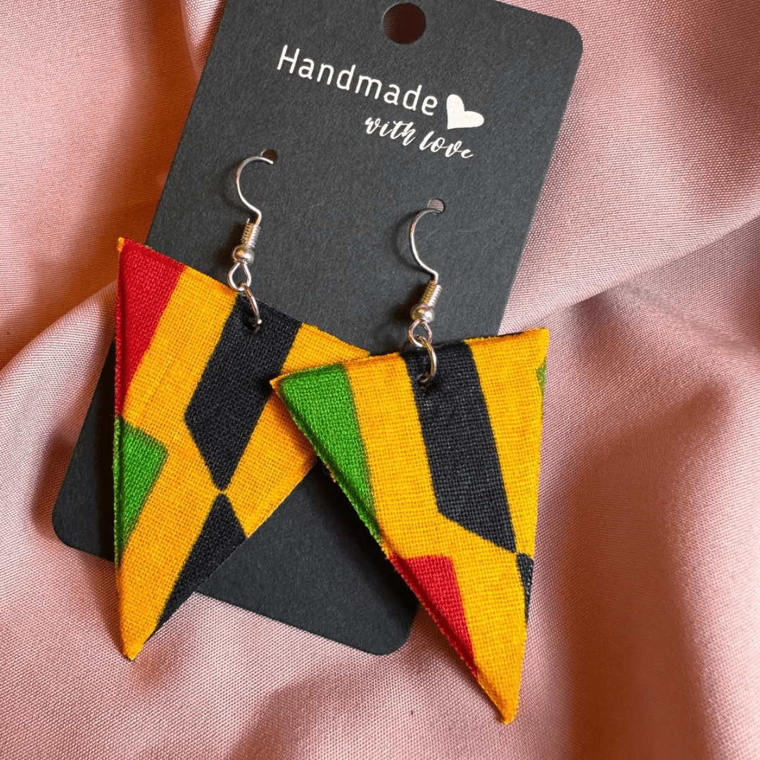 Ankara Wax Handmade Earrings.