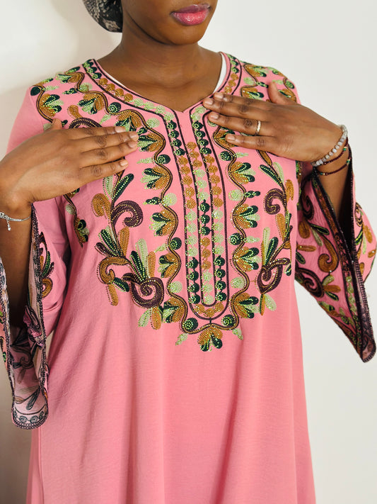 Nayla Grace – Blush Embroidered Gown