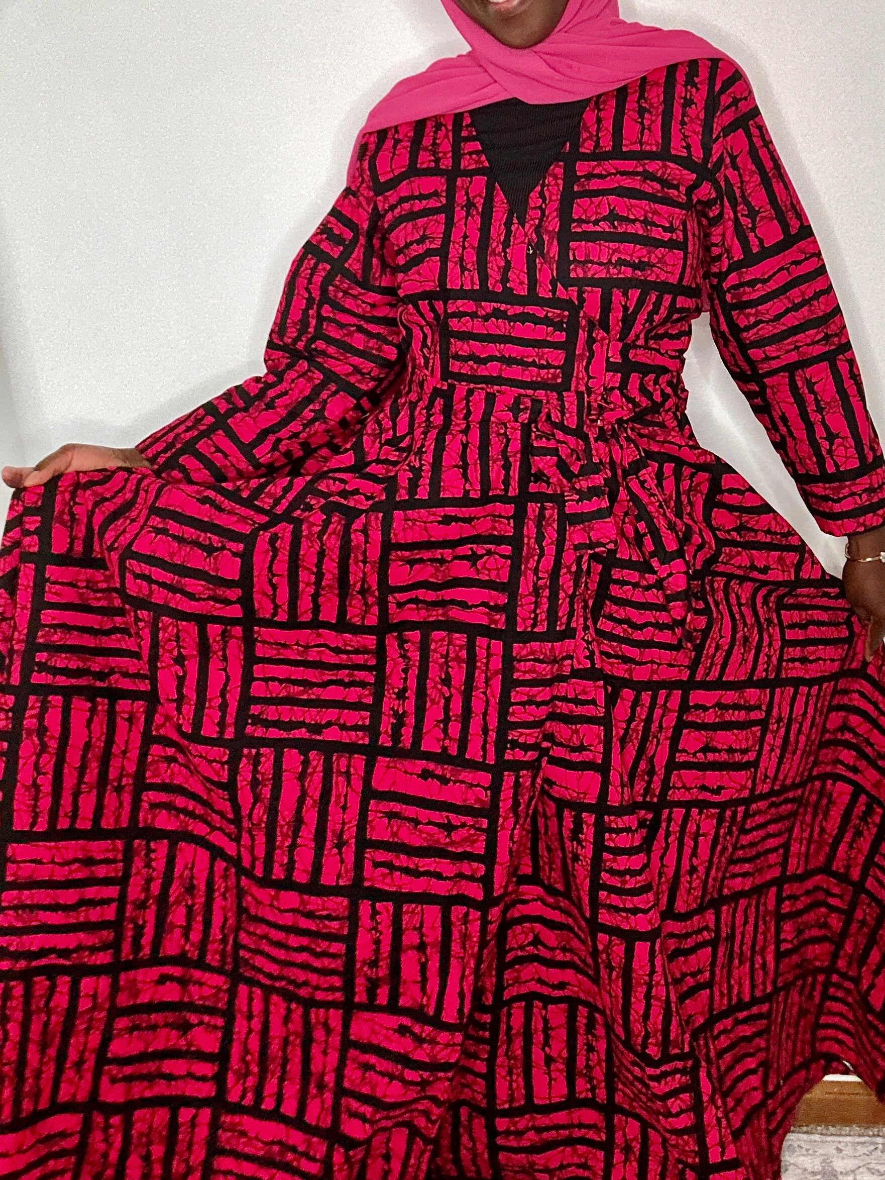 XOXO Ankara Wrap Dress