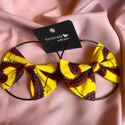 Ankara Wax Handmade Hoop Earrings