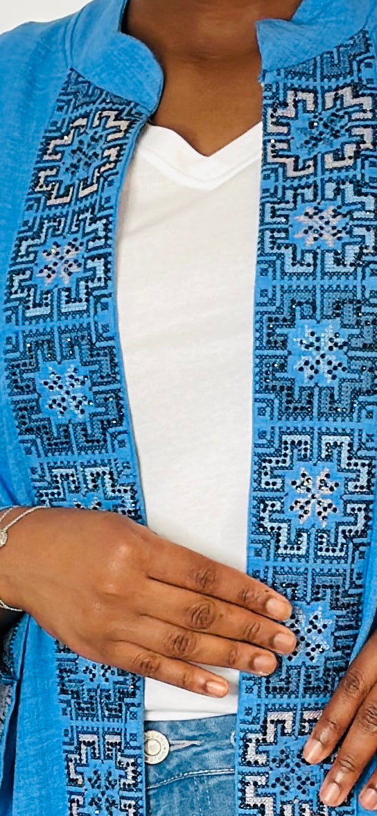 Heritage Embroidered Batwing Kimono