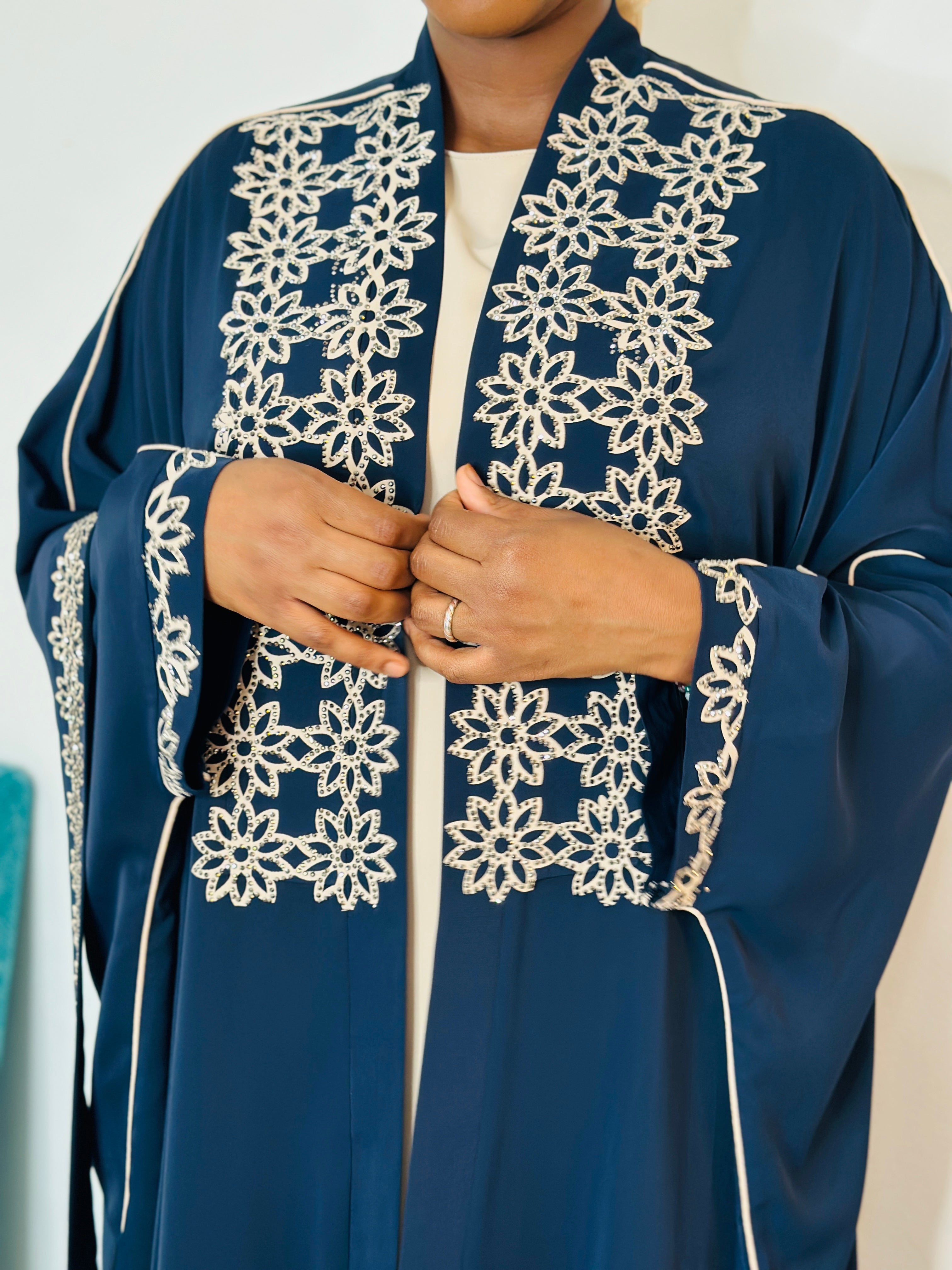 Ayra – Navy Embellished Abaya