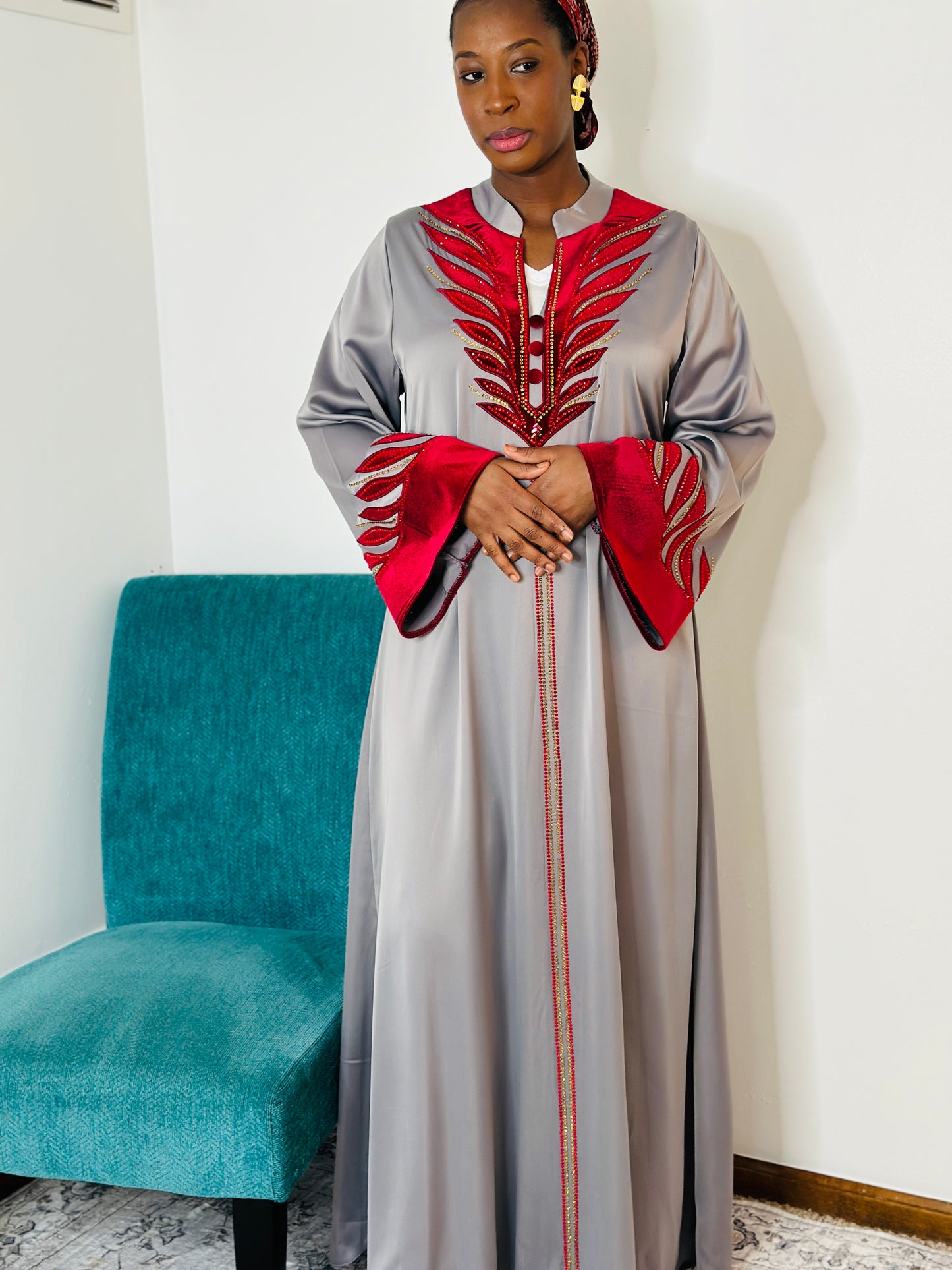 Velvet Flame Kaftan