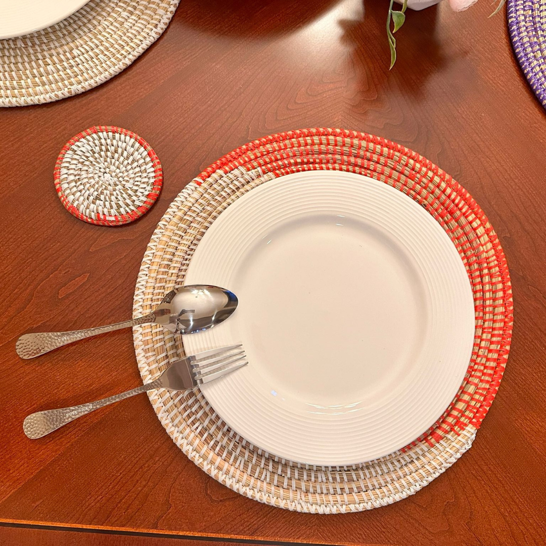 Red Dining Placemat Set