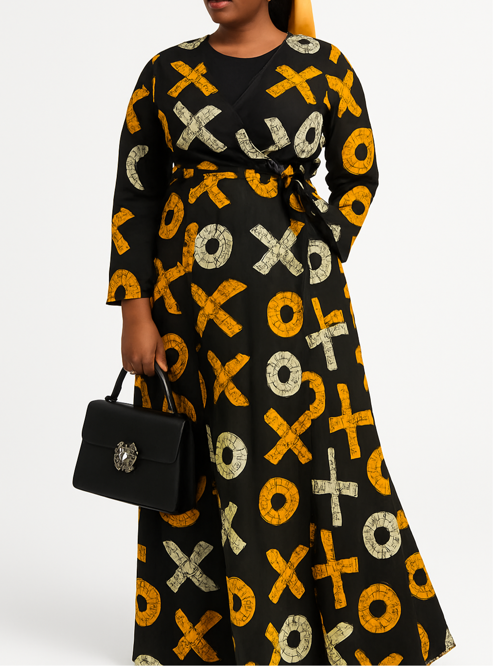 XOXO Ankara Wrap Dress
