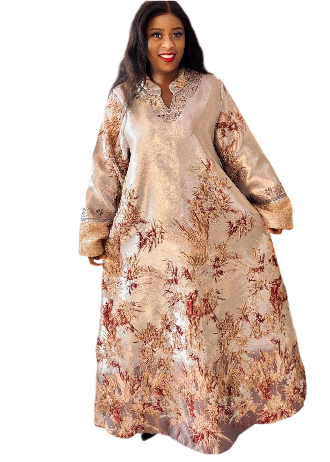 Brocade Kaftan – Silver