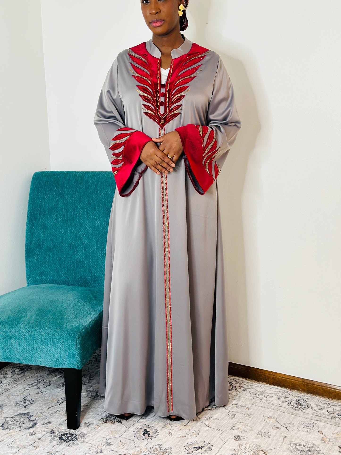 Velvet Flame Kaftan
