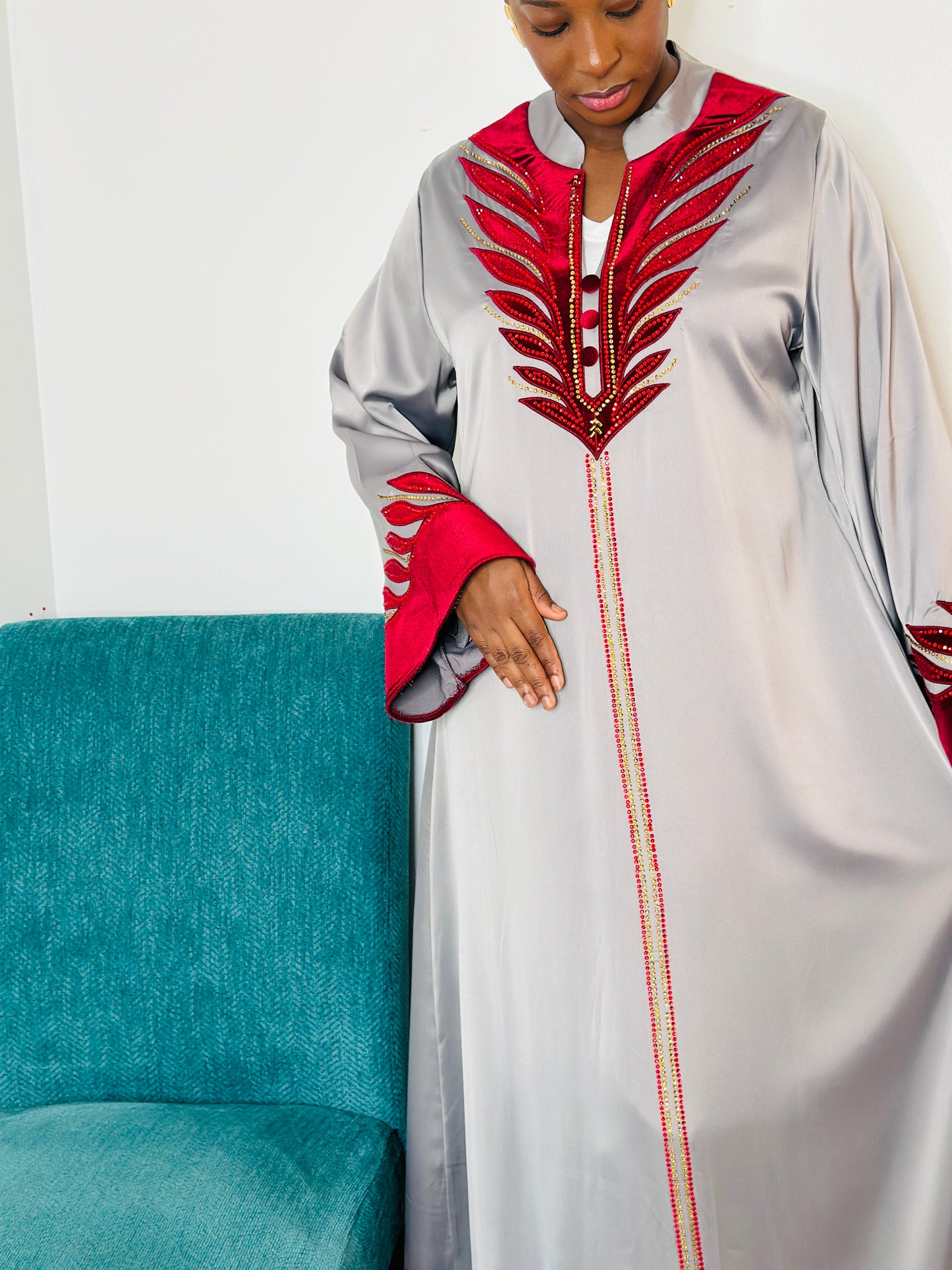 Velvet Flame Kaftan