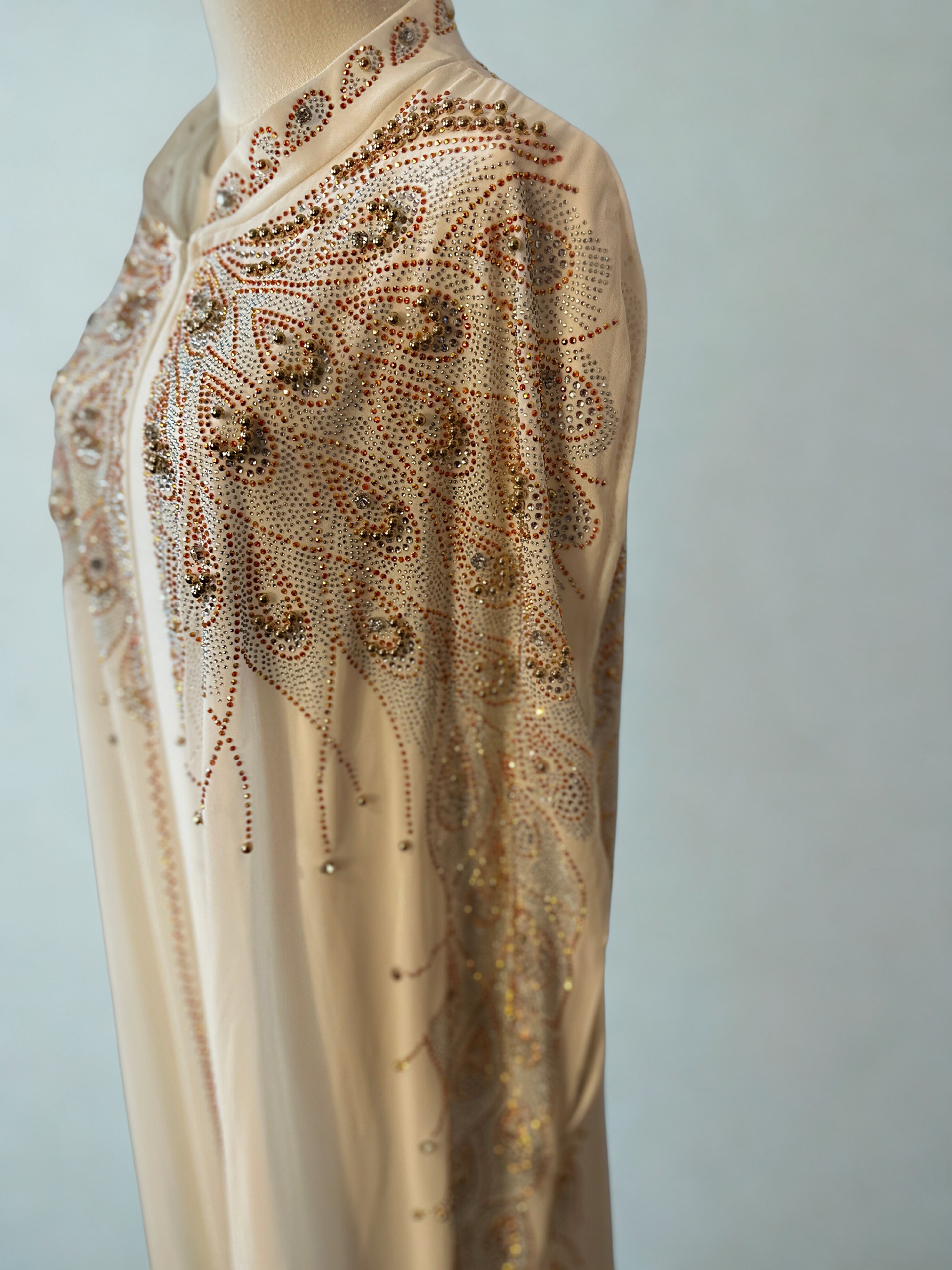 Luxury Rhinestone Embellished 2-Piece Kaftan