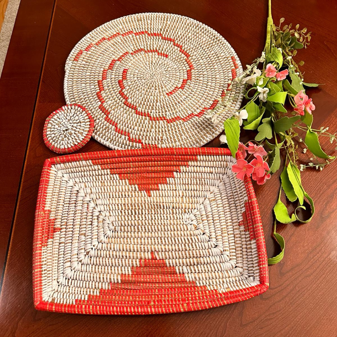 Red Dining Placemat Set