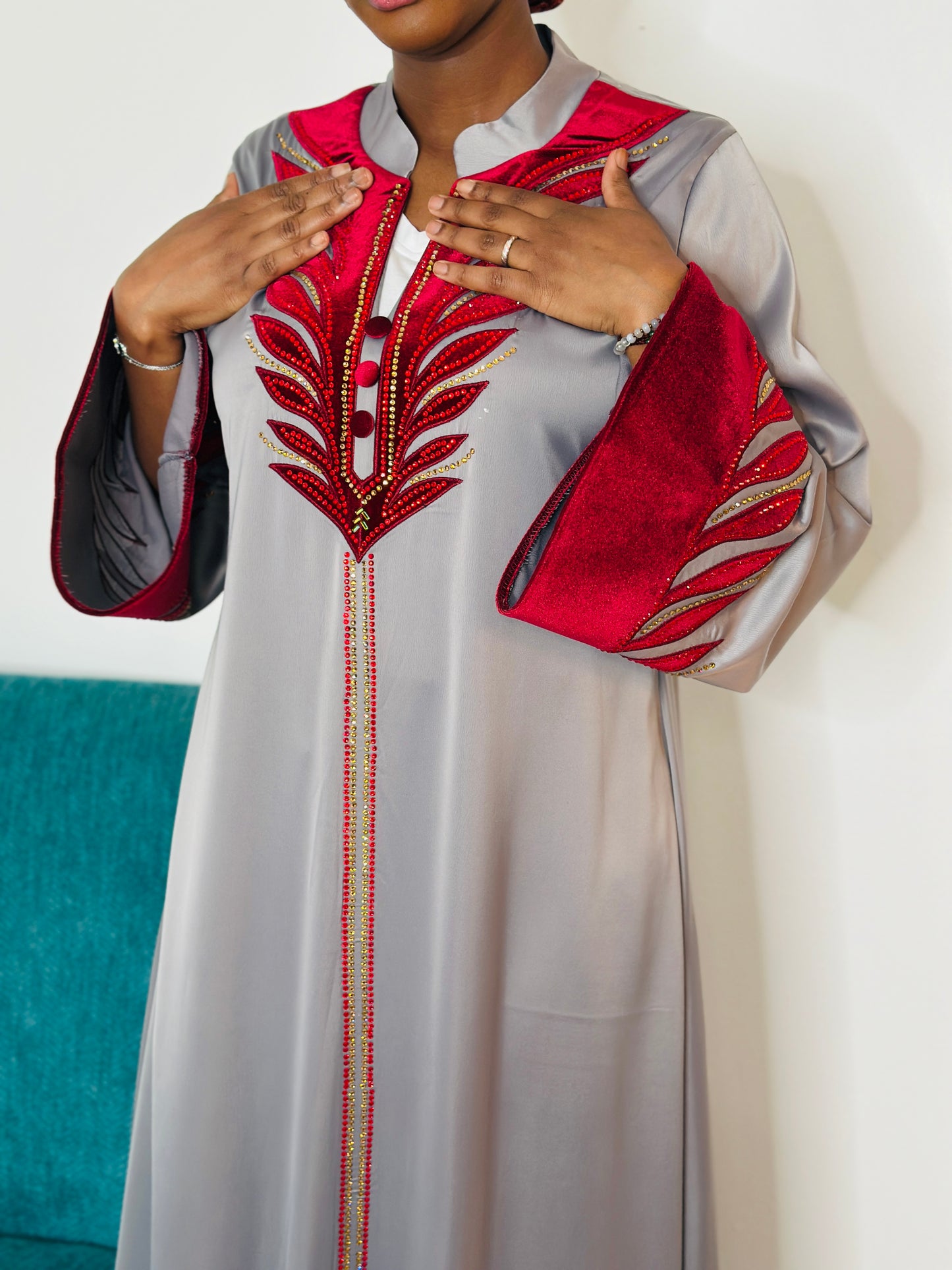 Velvet Flame Kaftan