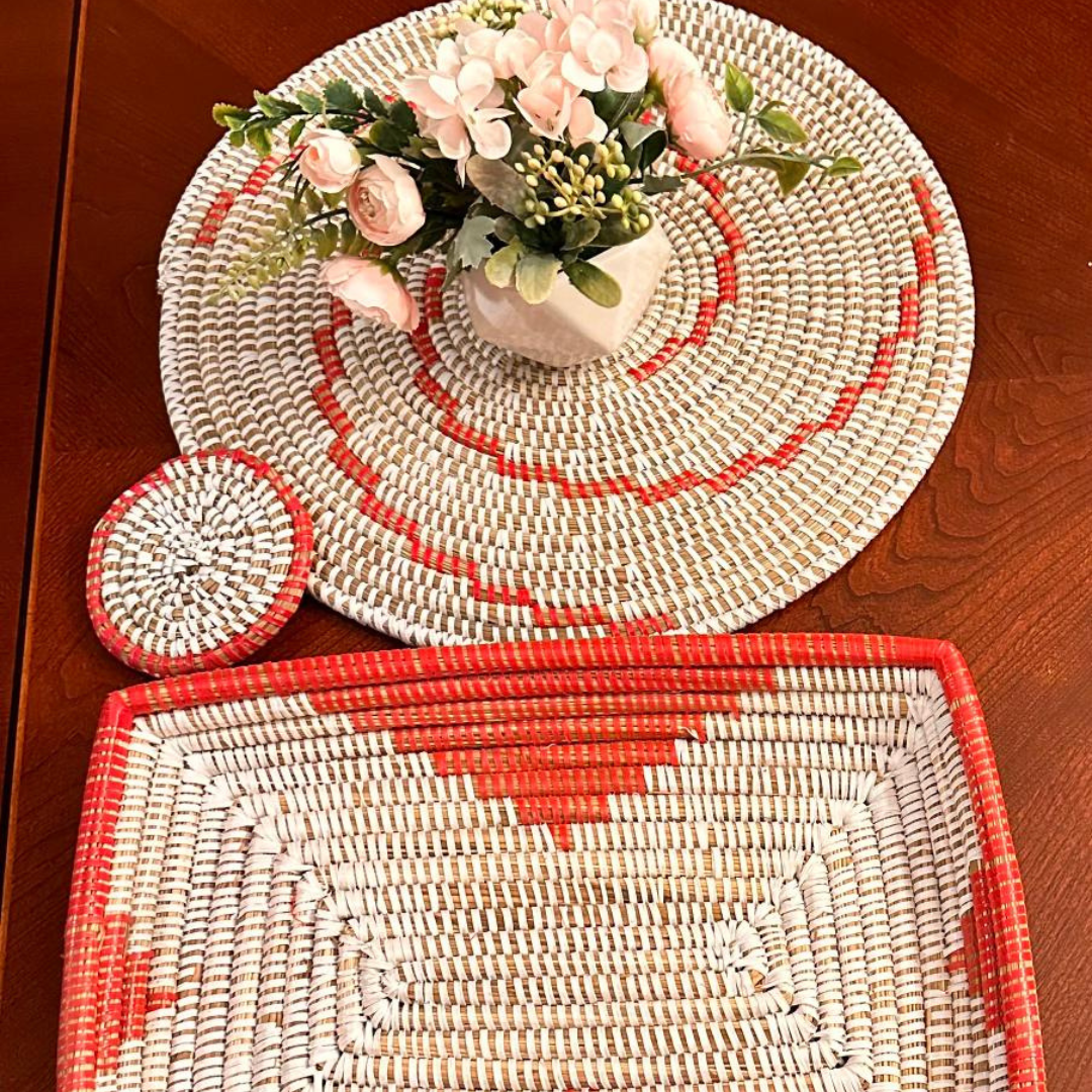 Red Dining Placemat Set