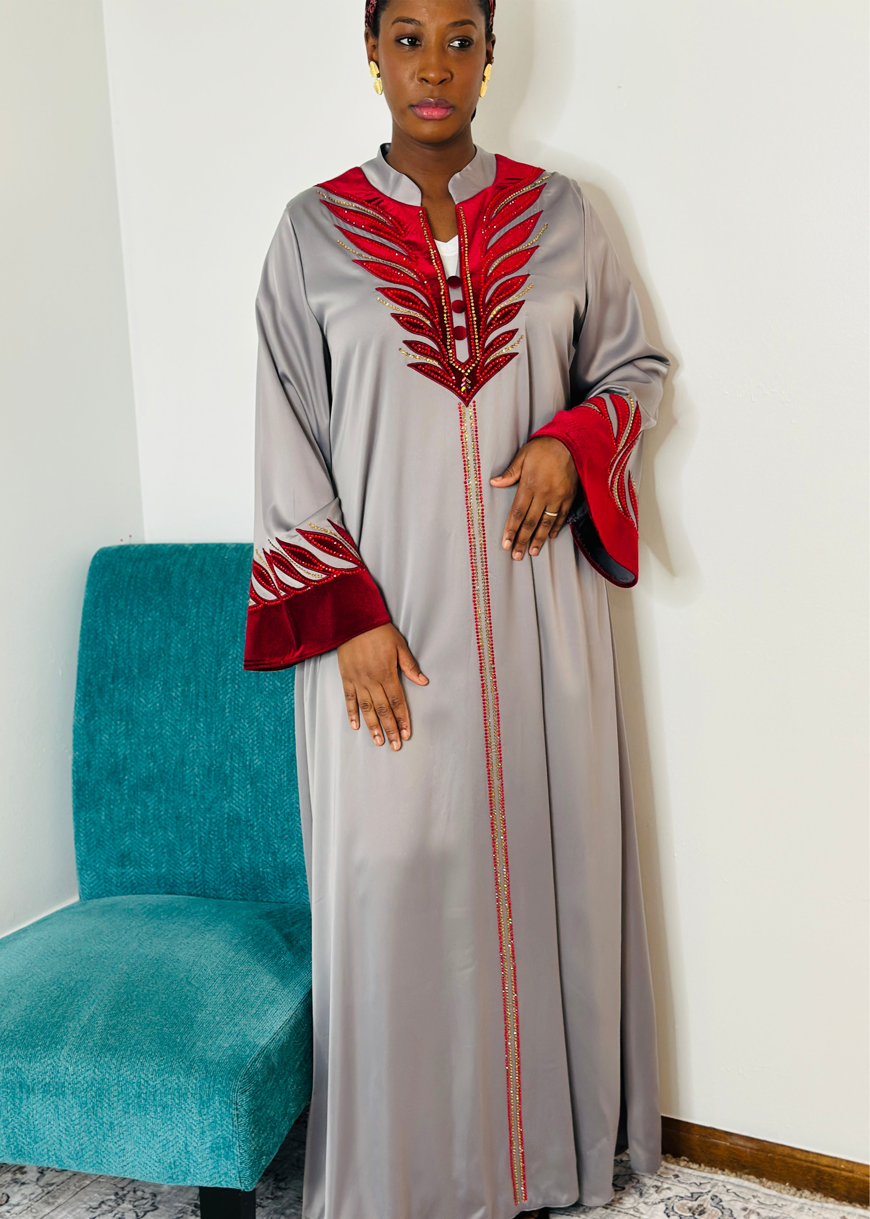 Velvet Flame Kaftan