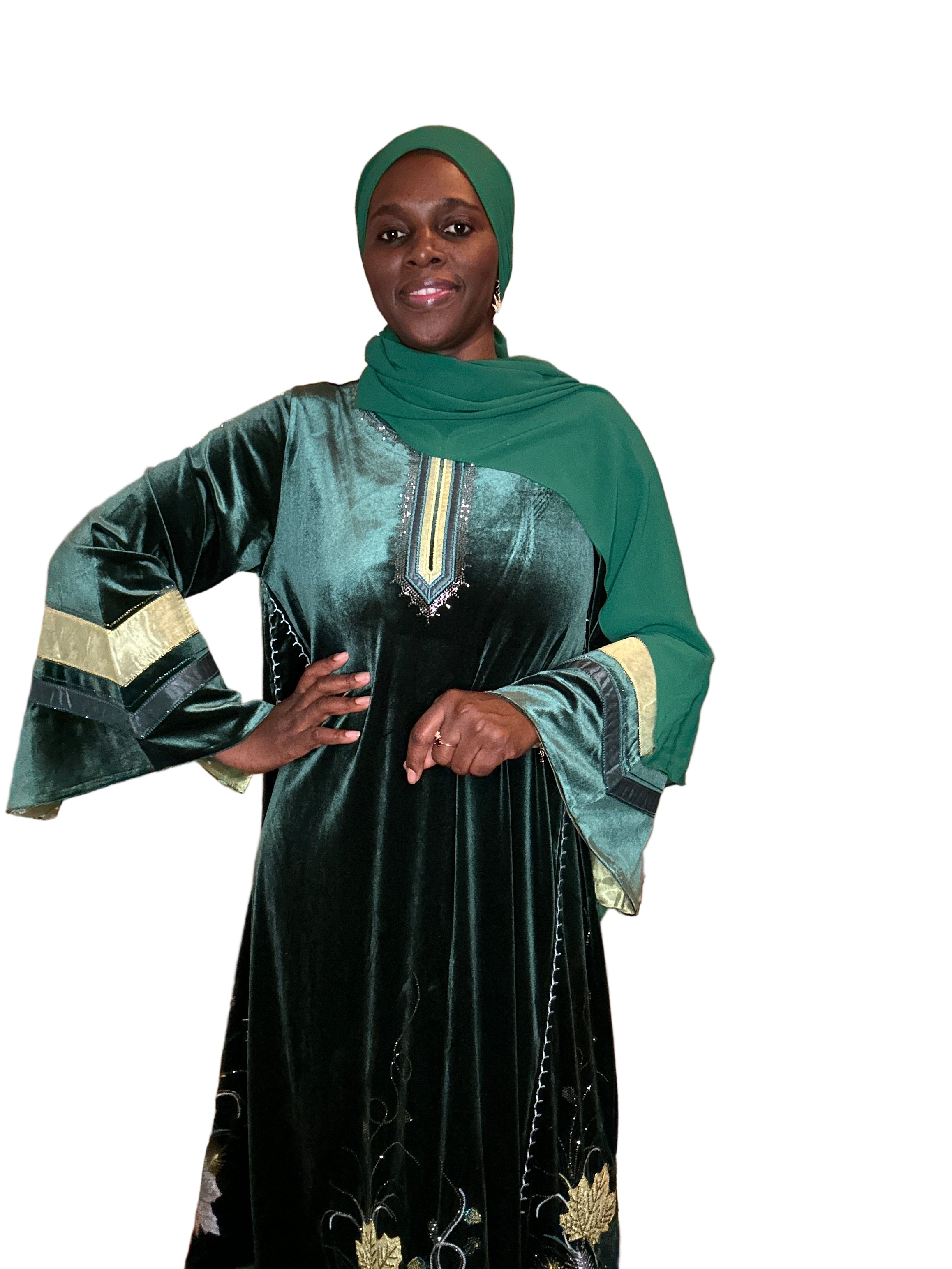 Emerald Velvet Kaftan