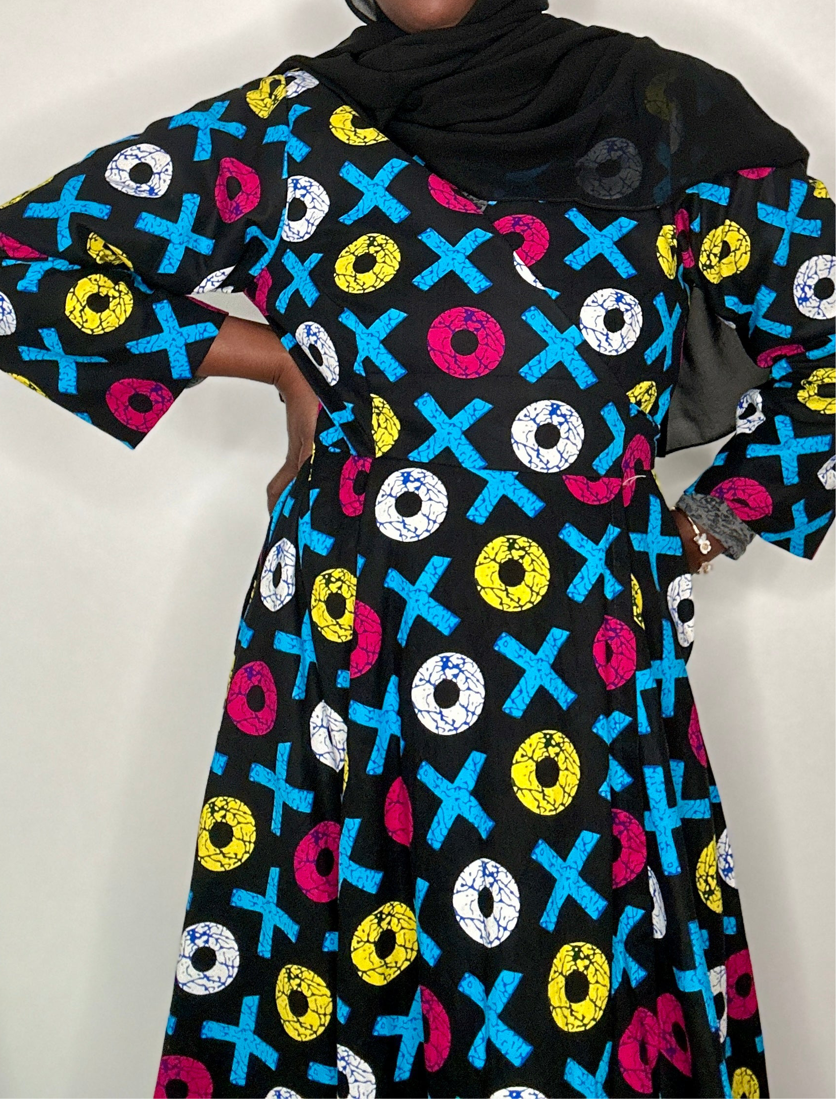 XOXO Ankara Wrap Dress