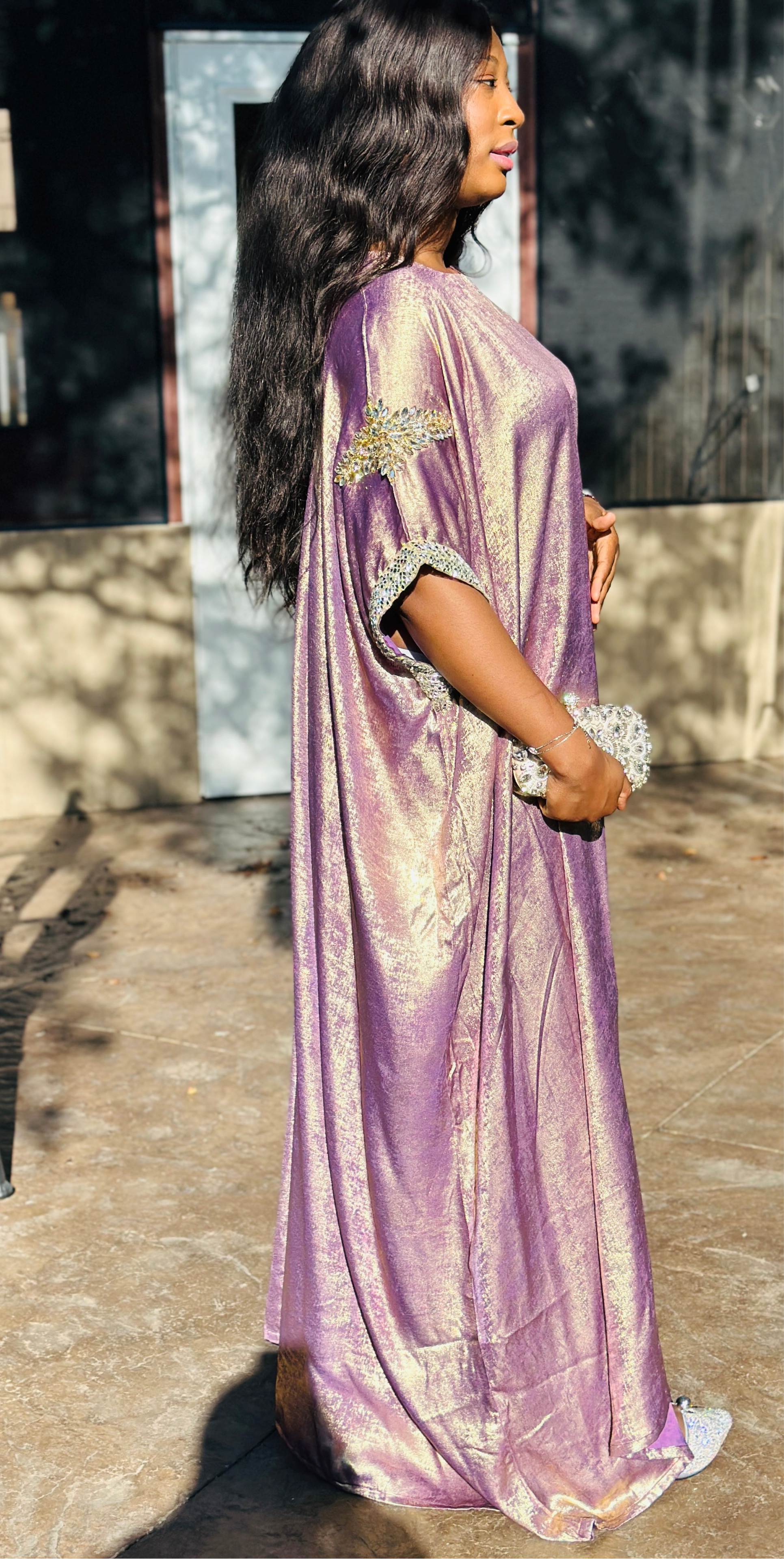 Gilded Orchid | Metallic Embellished Kaftan