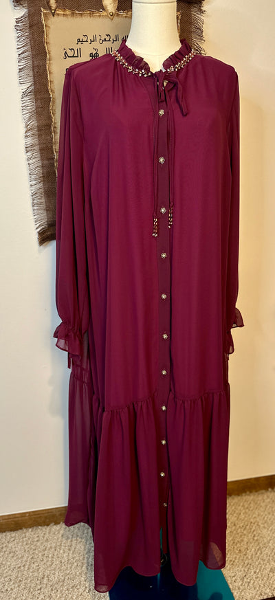Long Sleeve Viscose Maxi Dress