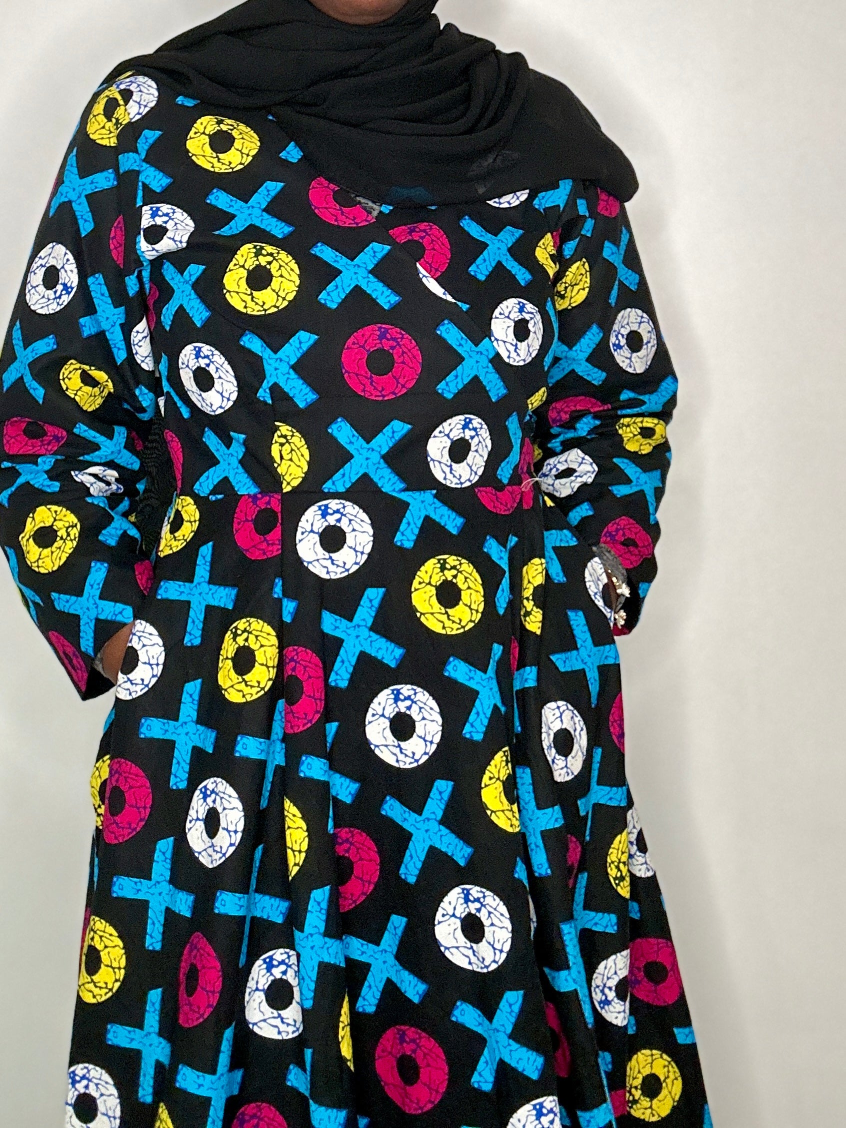 XOXO Ankara Wrap Dress