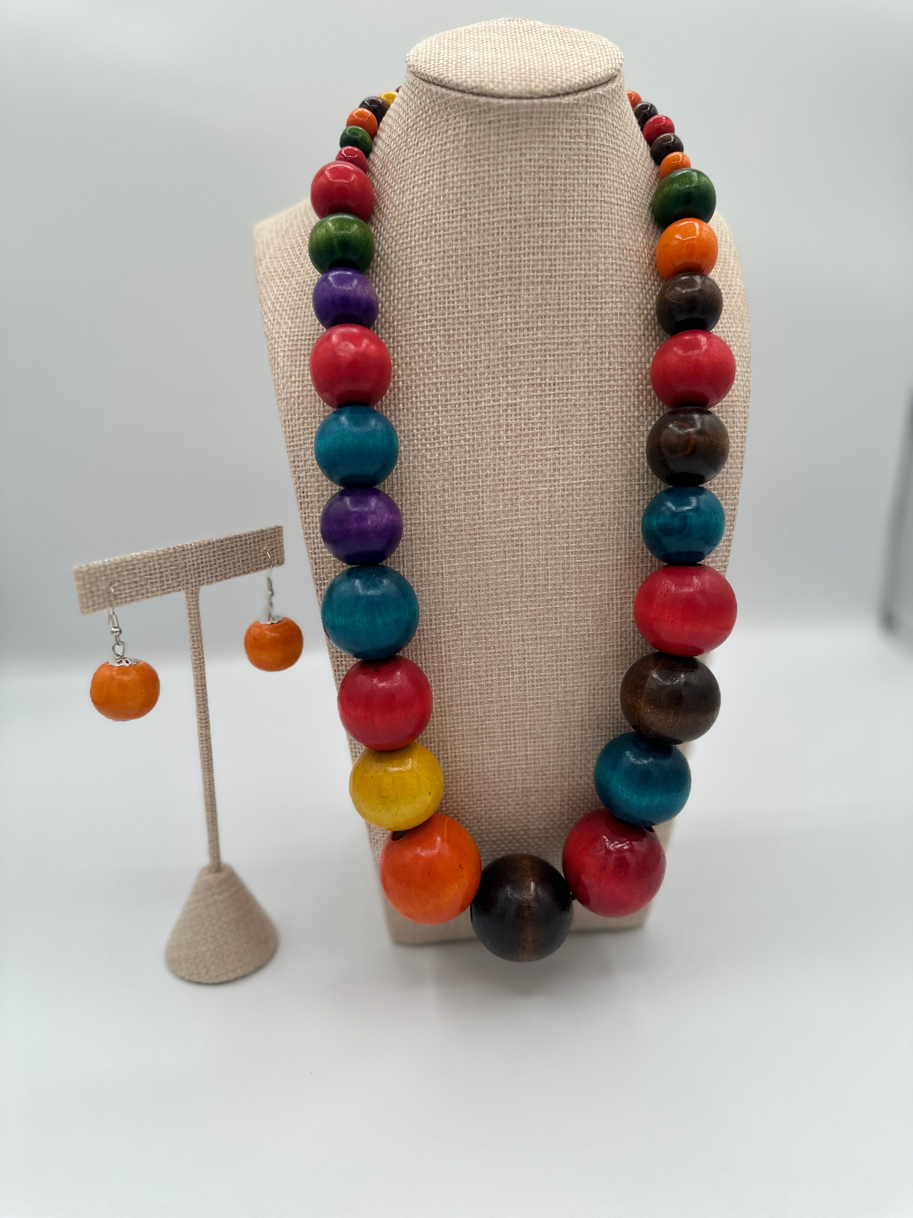 À-Nature Wooden Bead Necklace