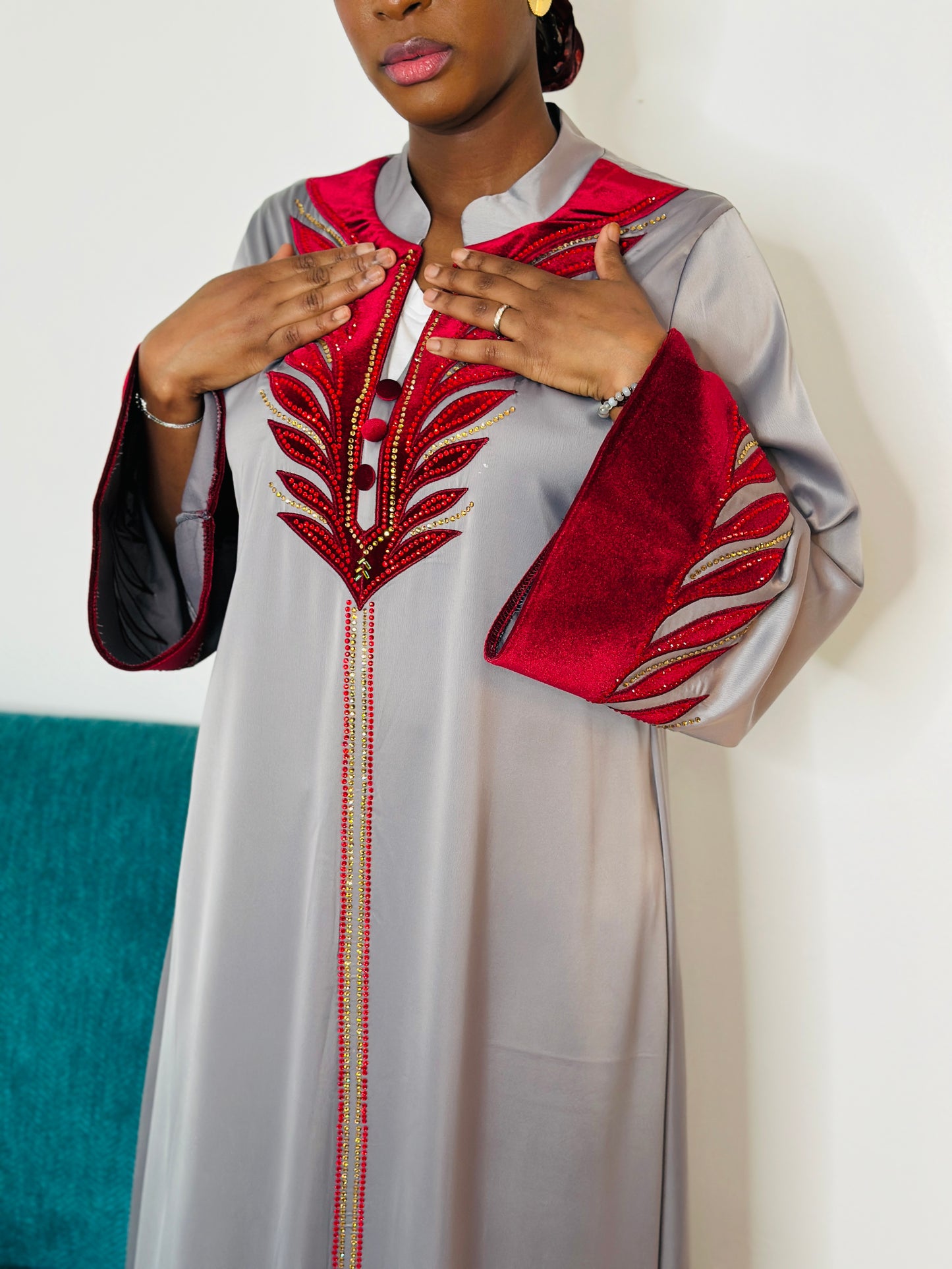 Velvet Flame Kaftan