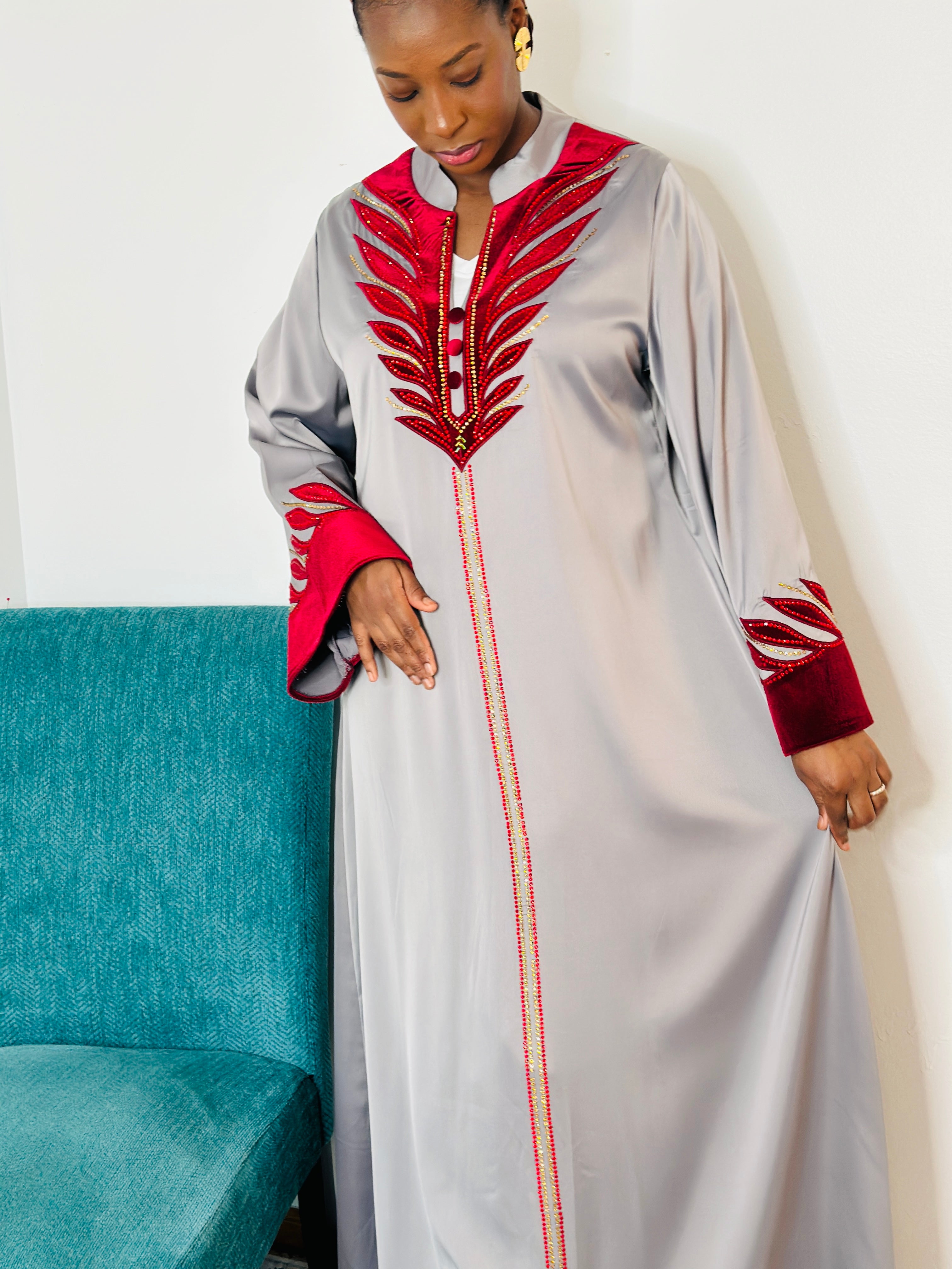 Velvet Flame Kaftan