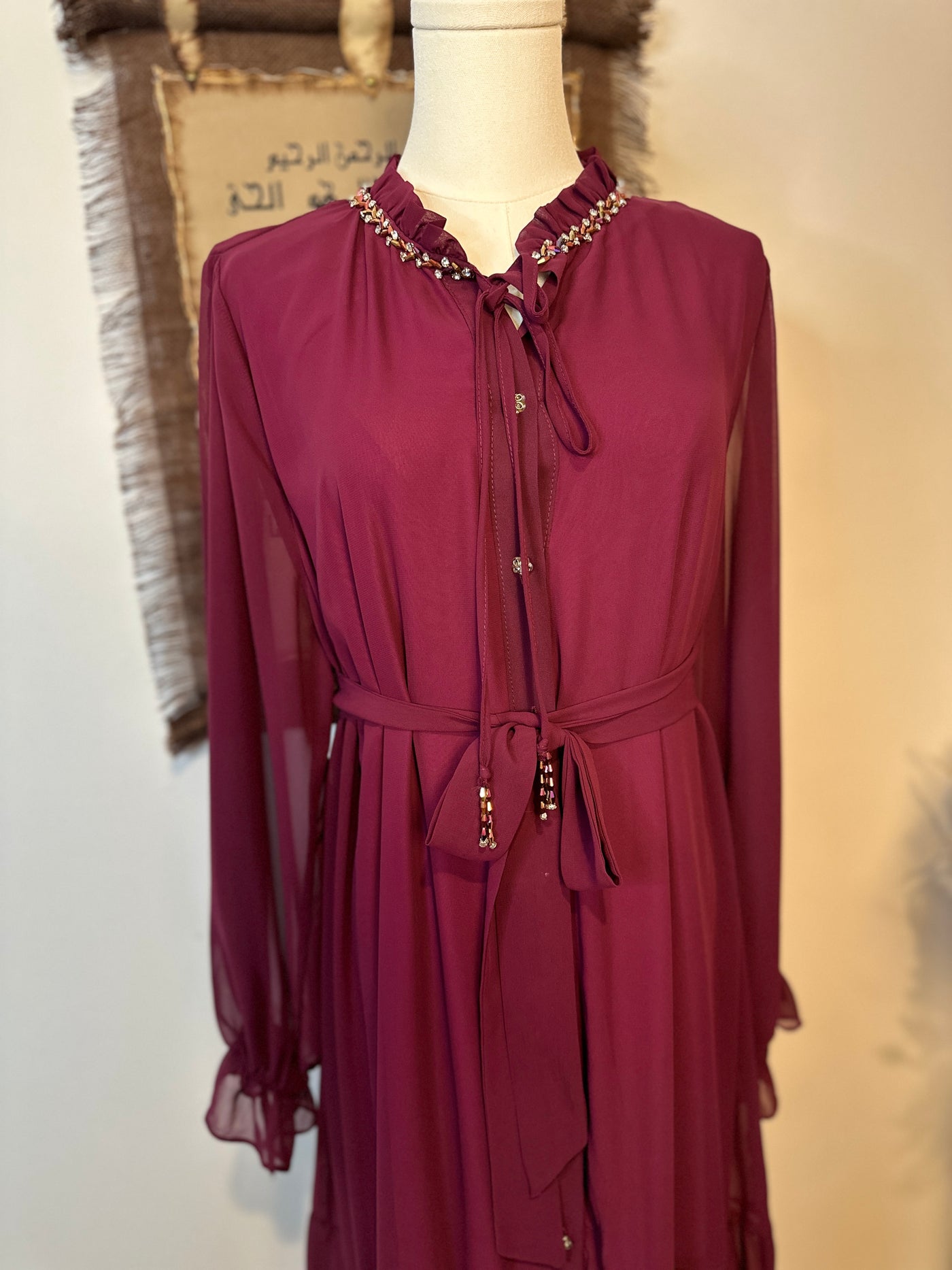 Long Sleeve Viscose Maxi Dress