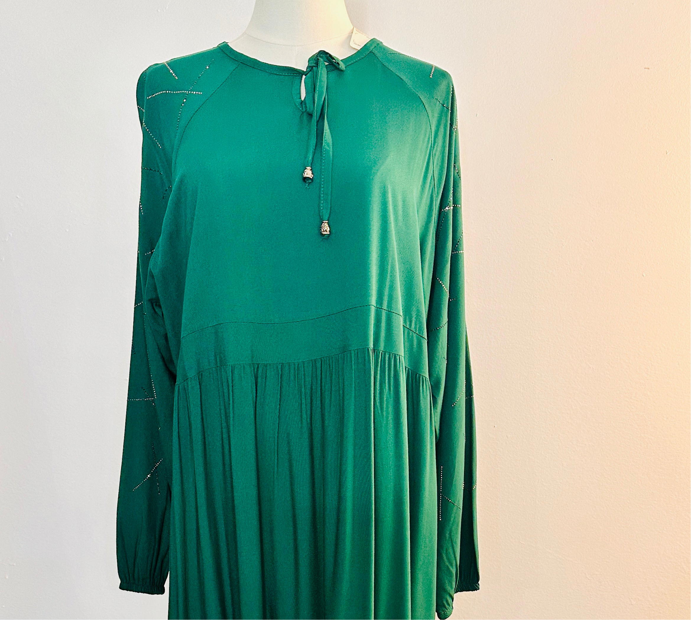 Emerald Tiered Maxi Dress – Tall Girl Friendly (60”)