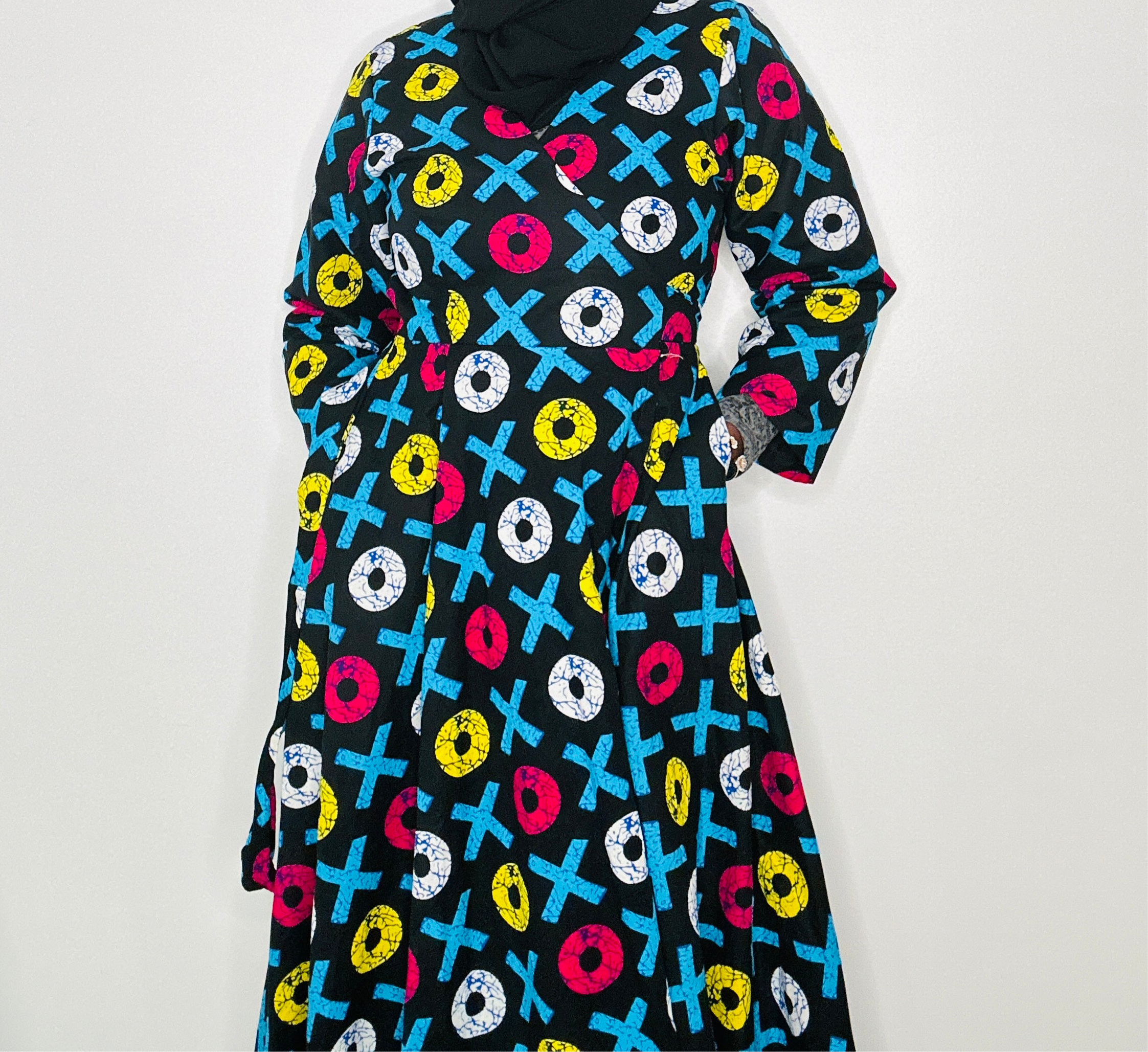 XOXO Ankara Wrap Dress