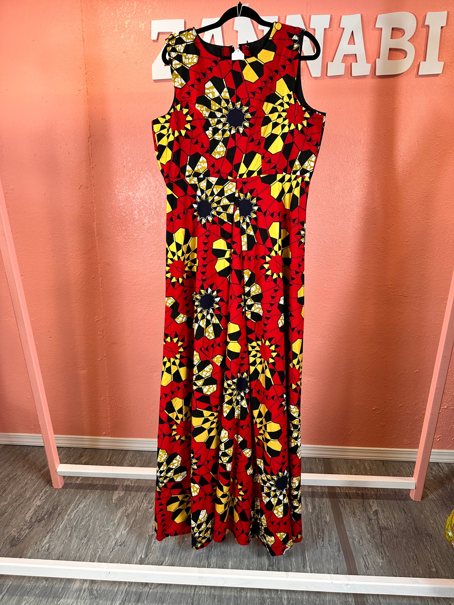 Sleeveless Ankara Maxi dress