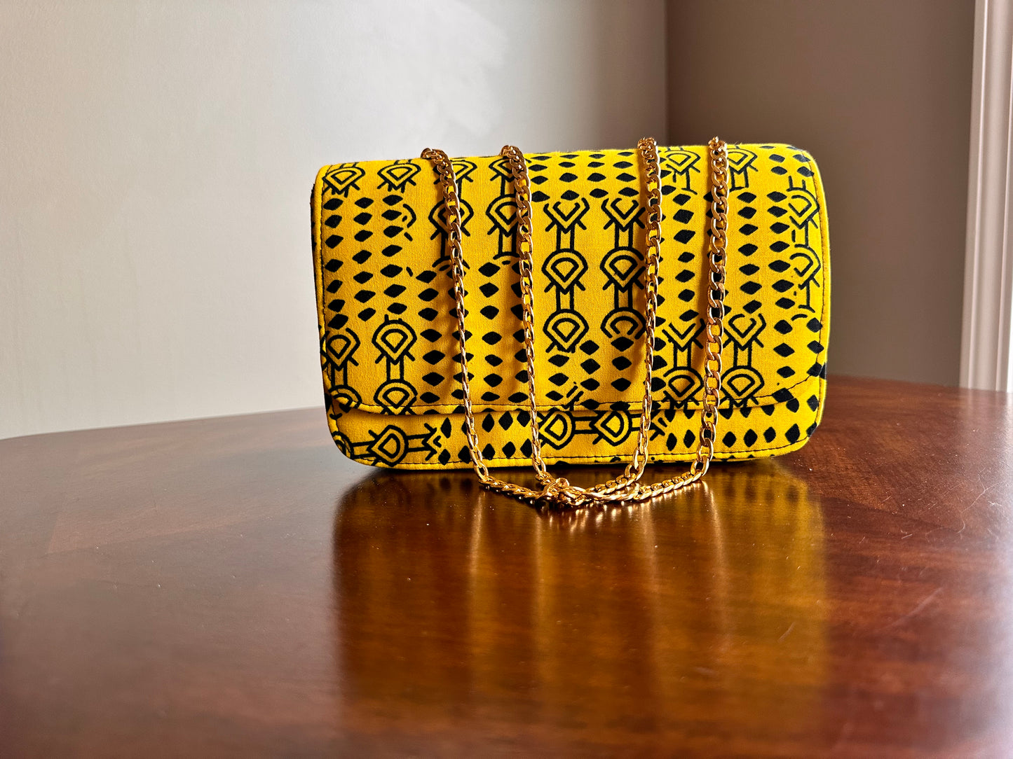 Yellow Ankara Print Clutch