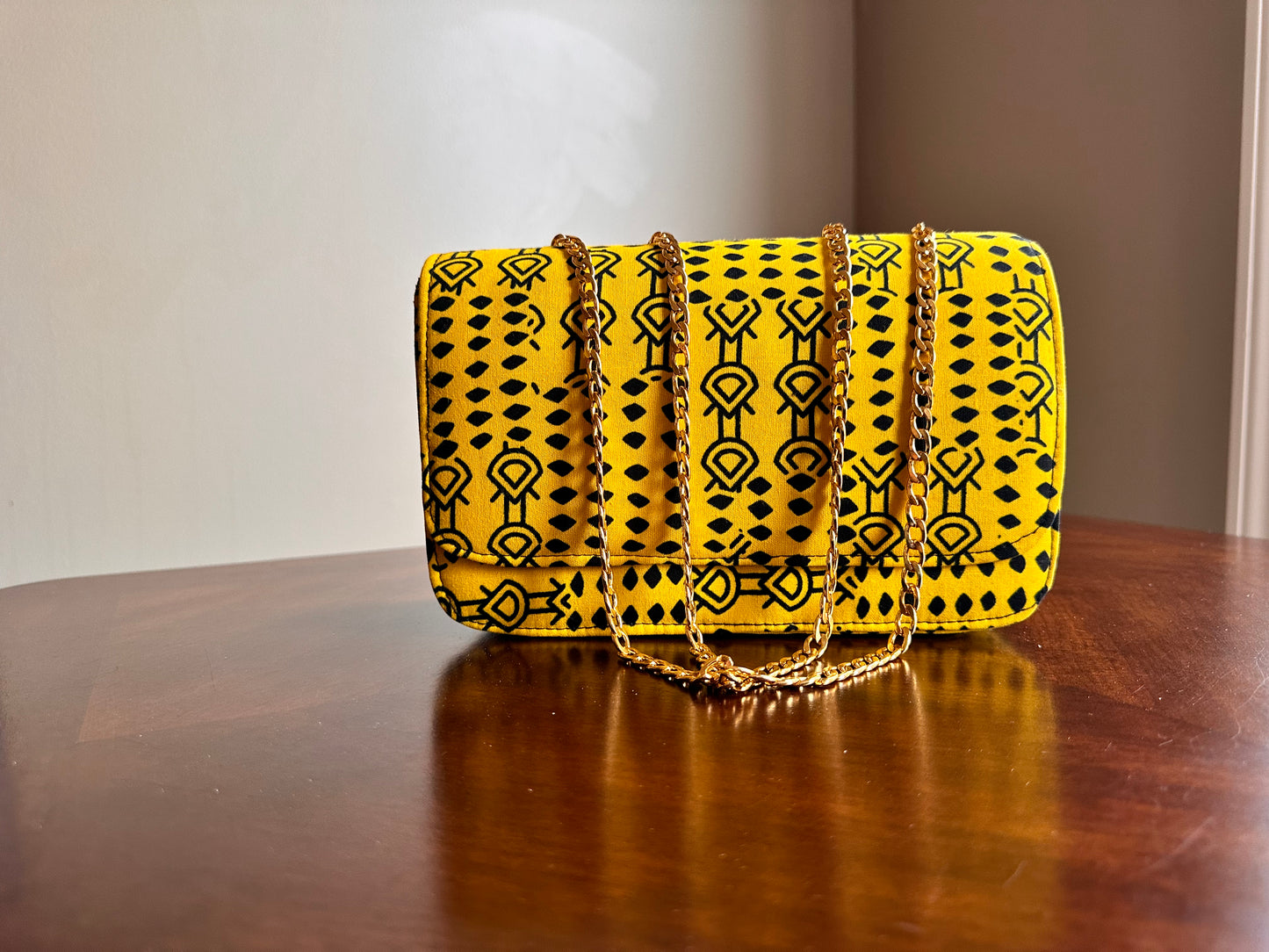 Yellow Ankara Print Clutch