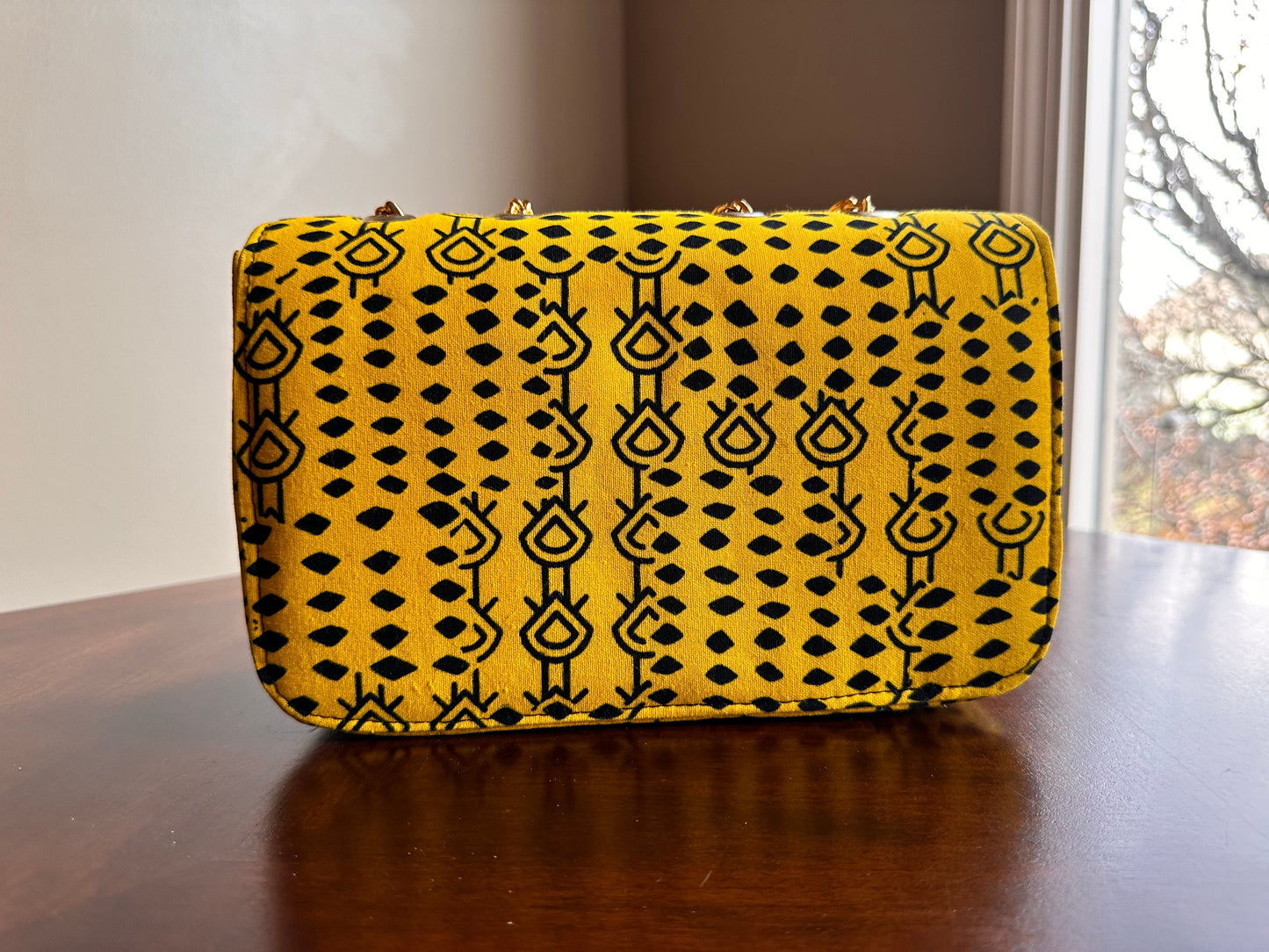 Yellow Ankara Print Clutch