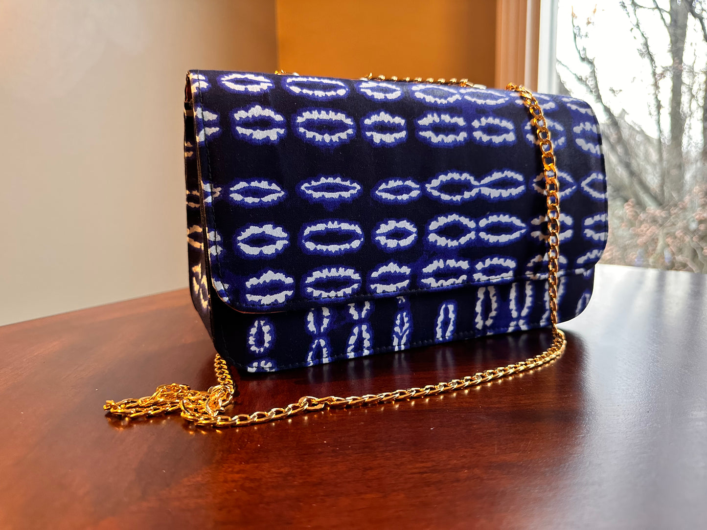 Blue Ankara Print Clutch