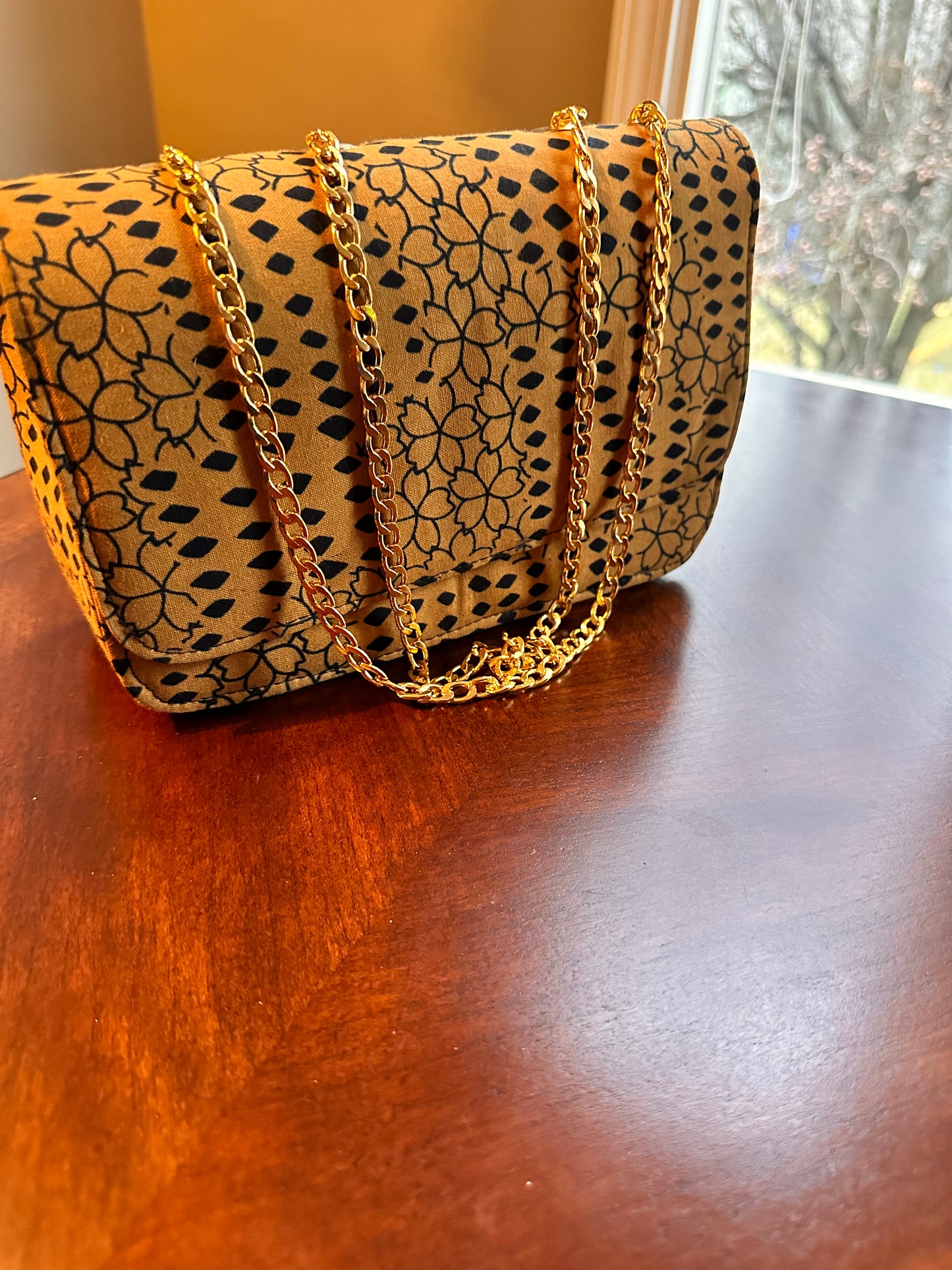 Brown Ankara Print Clutch