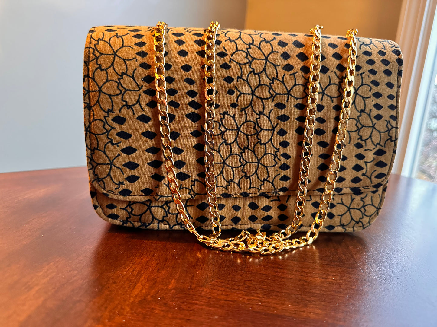 Brown Ankara Print Clutch