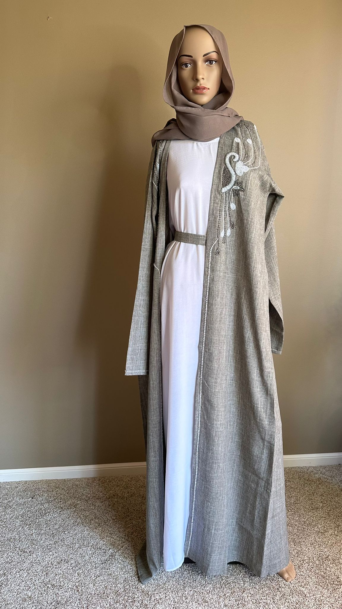 Two Piece Open Abaya