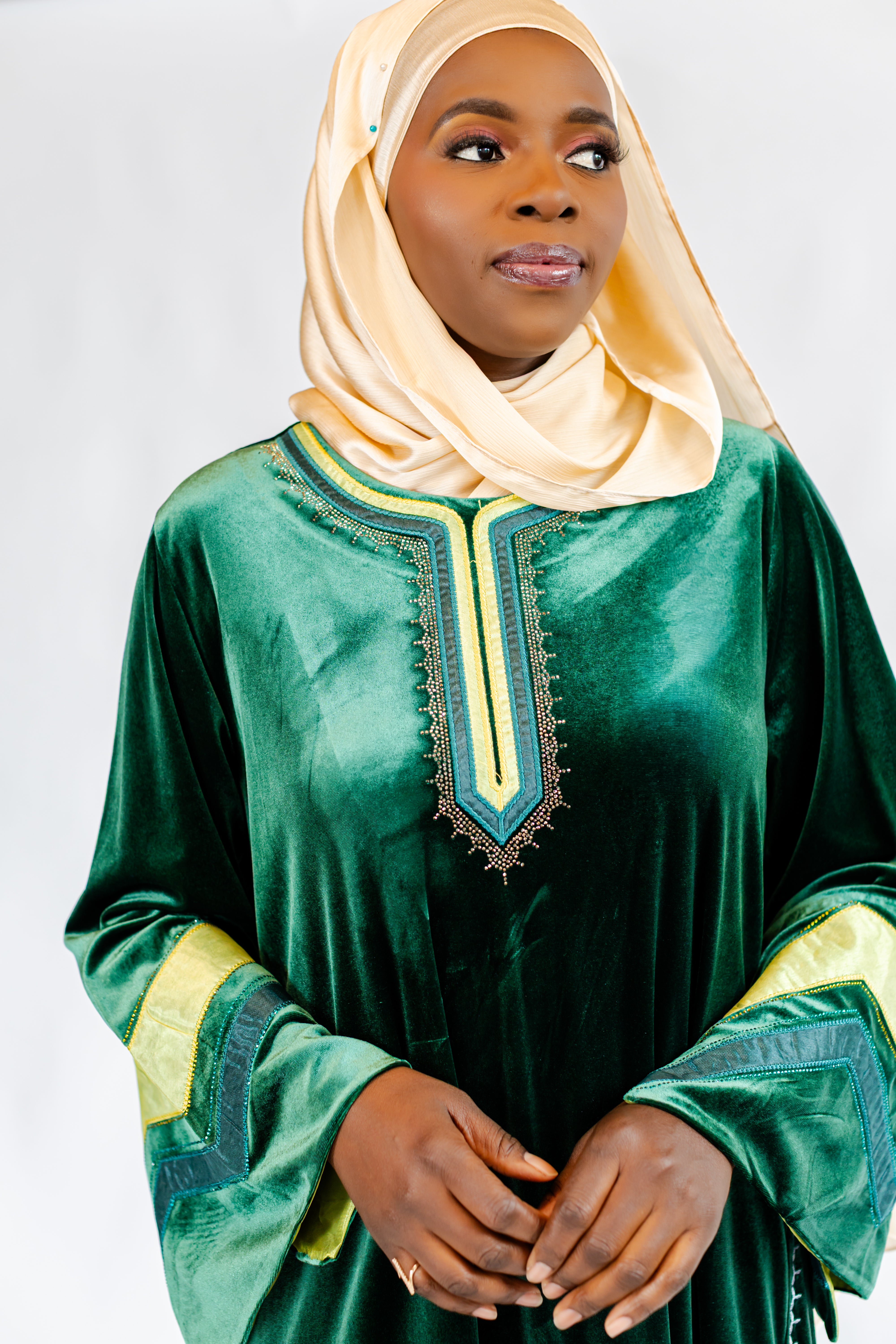 Émeraude Velvet Kaftan