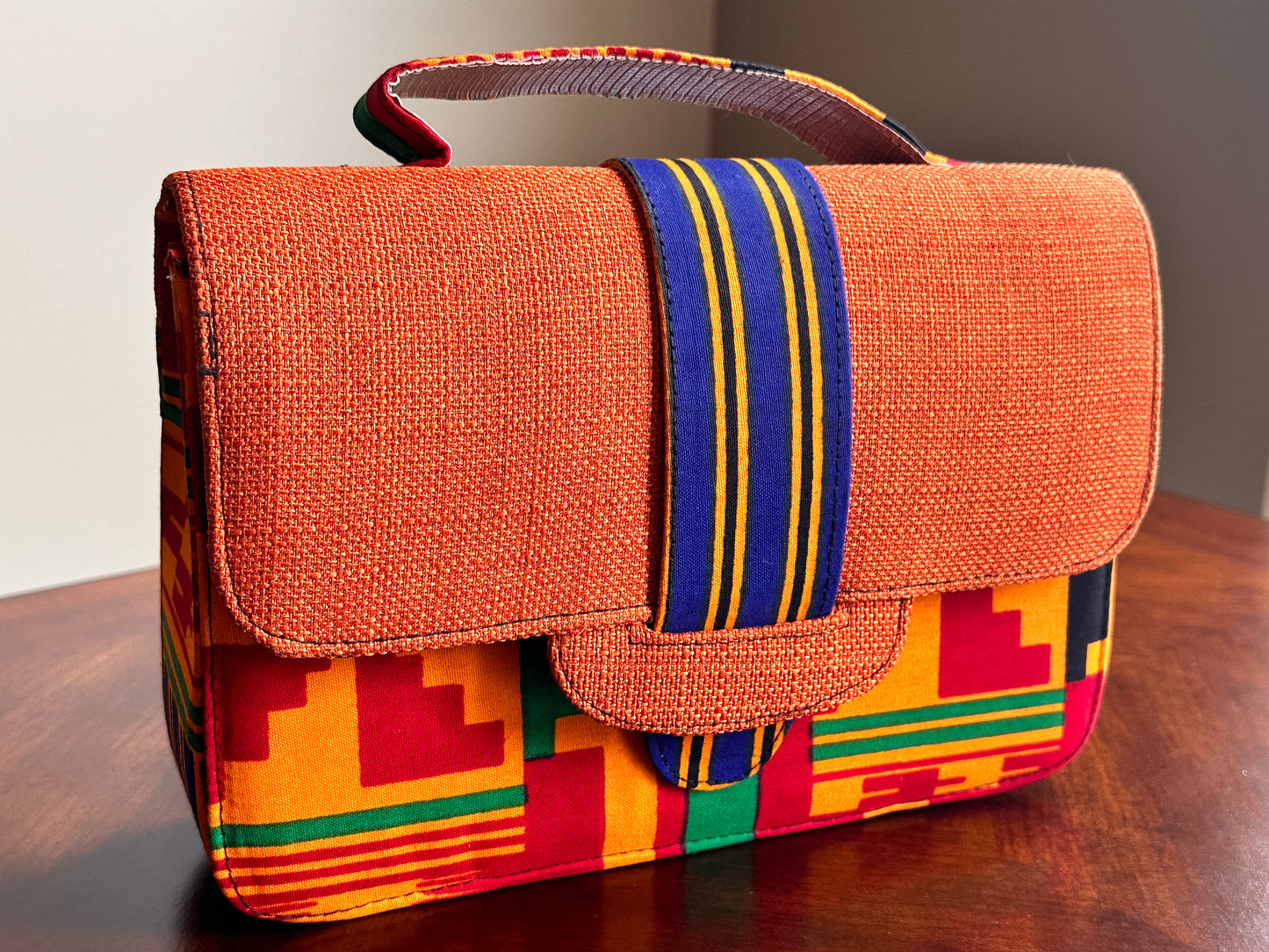 Kente Multi Color Satchel Bag