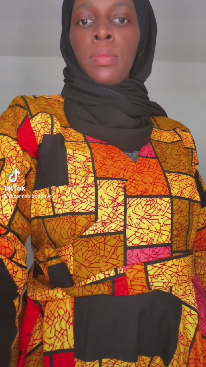 XOXO Ankara Wrap Dress