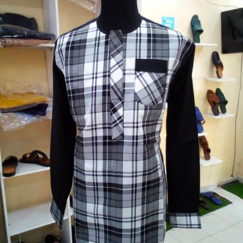 Black and White Checkered Tunic
