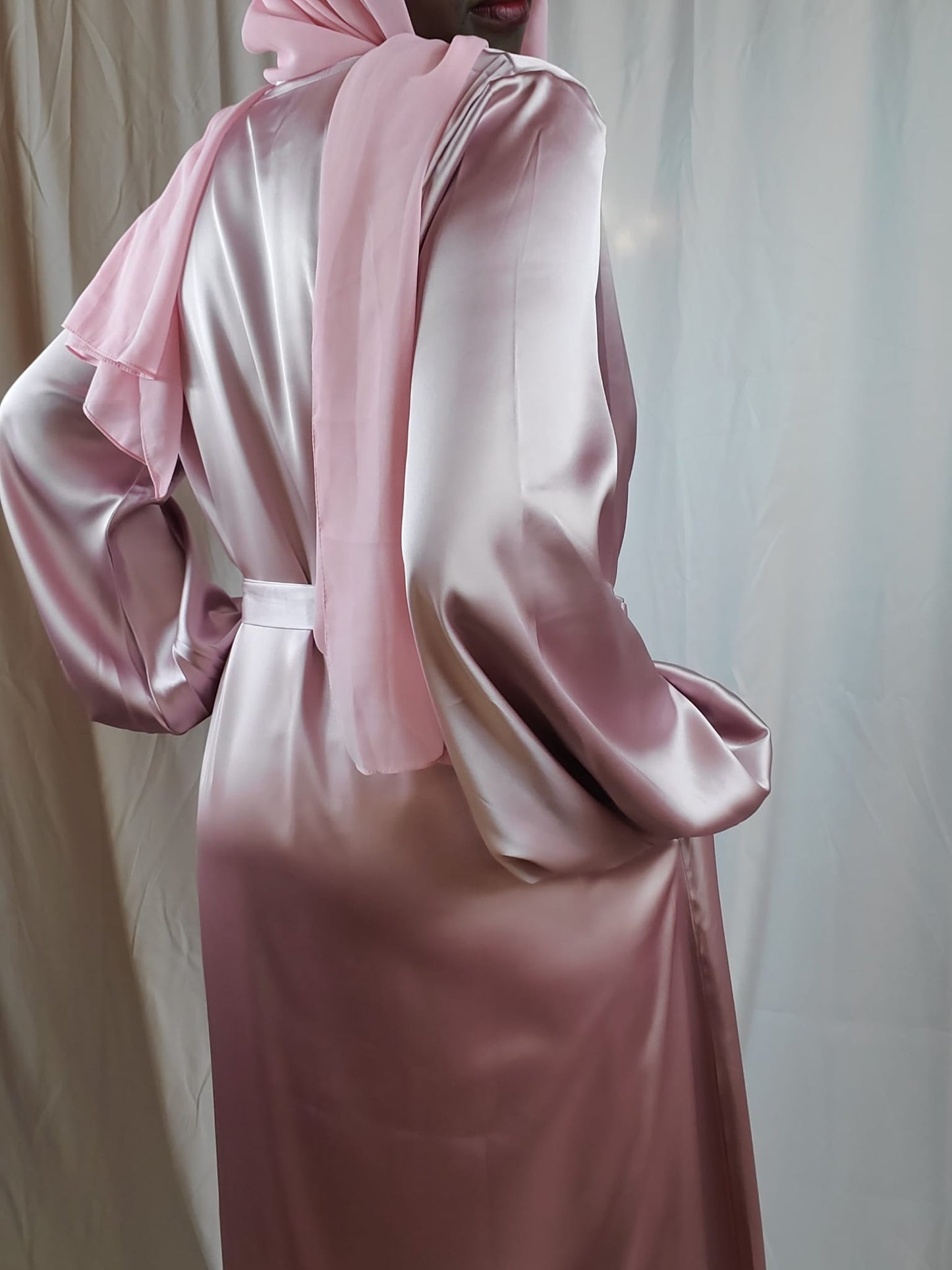 Two Piece Pink Abaya